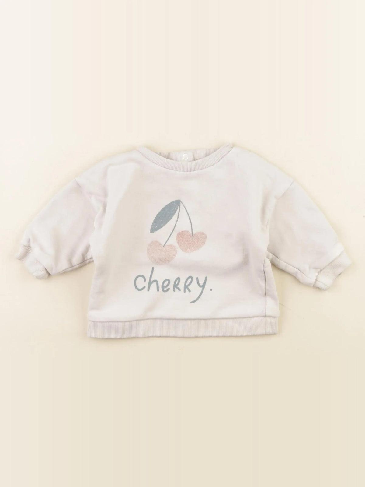 Vertbaudet - sweat beige - 6 mois