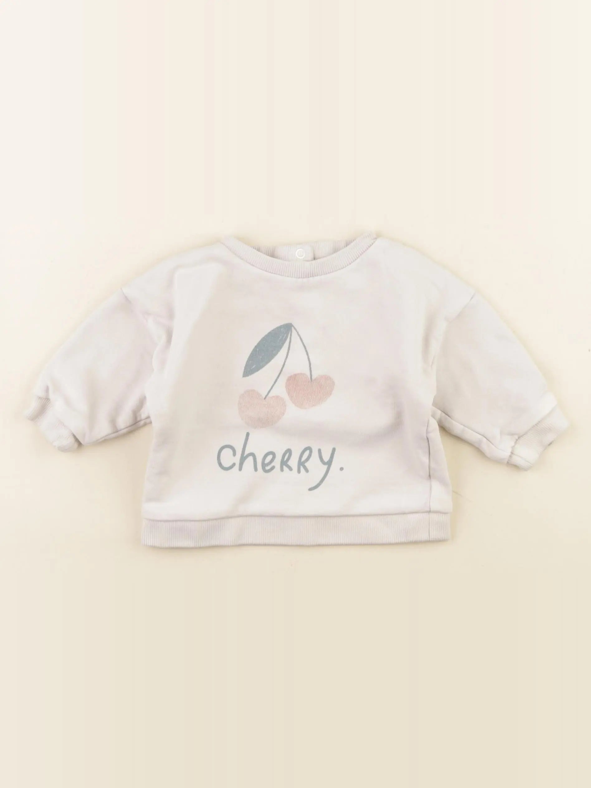 Vertbaudet - sweat beige - 6 mois