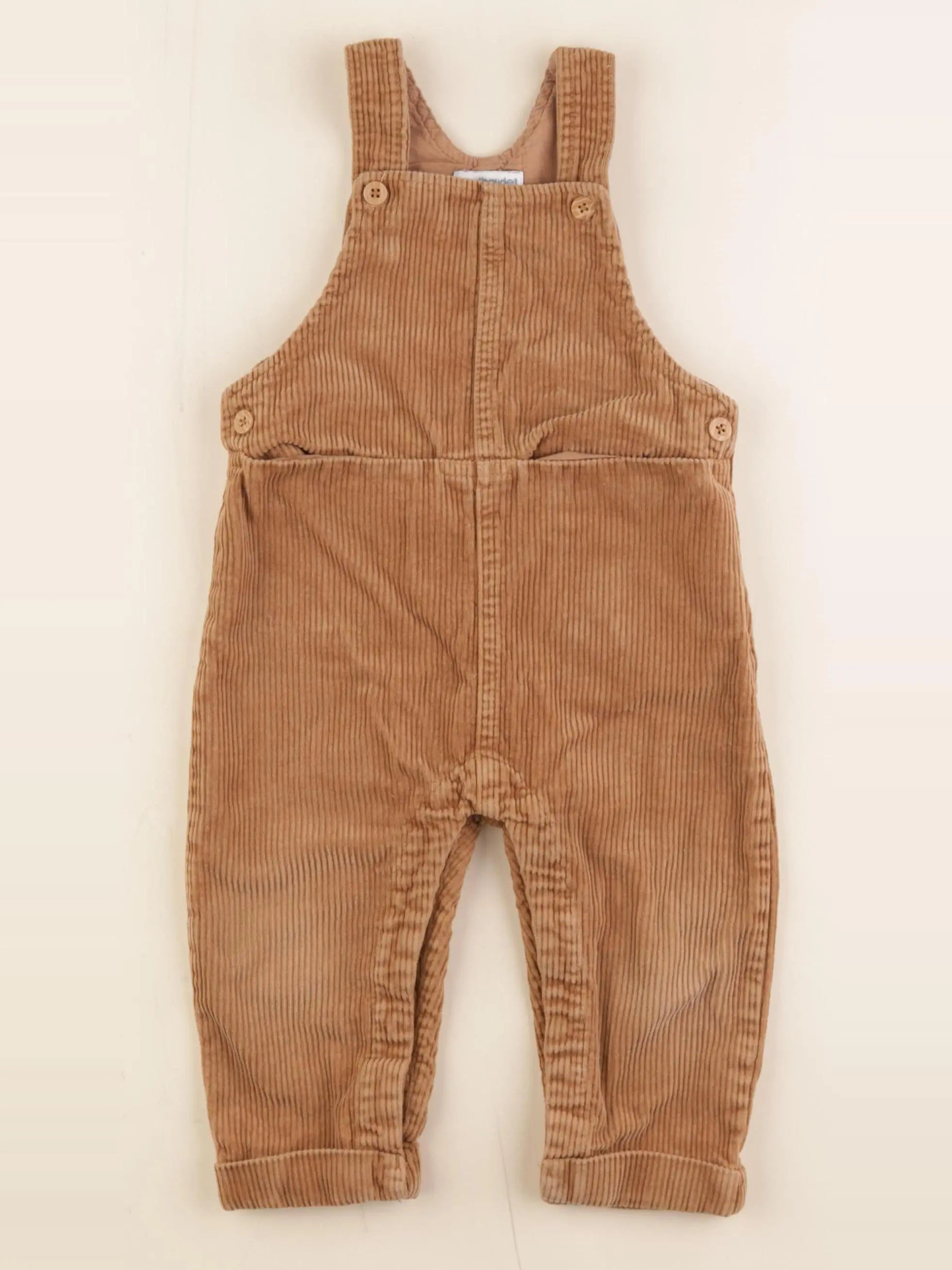 Vertbaudet - salopette marron - 18 mois