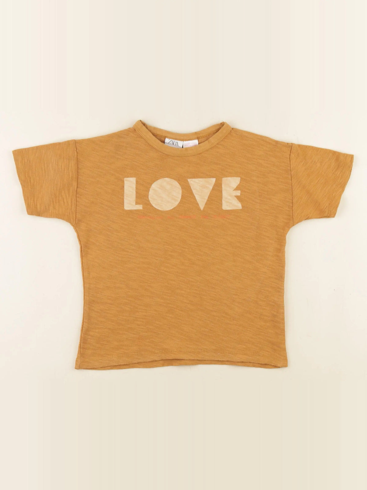 Zara - tee-shirt orange - 18/24 mois