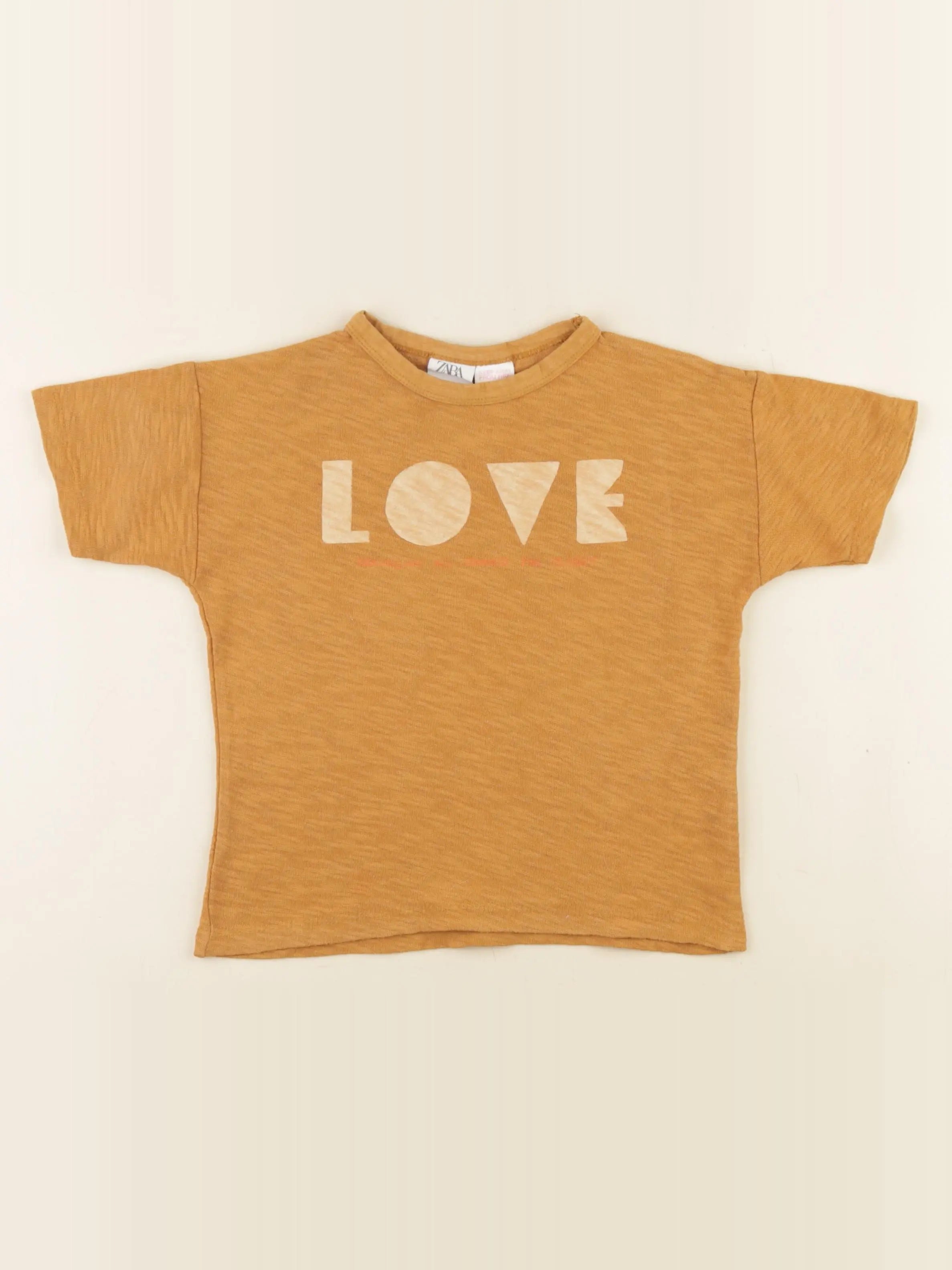 Zara - tee-shirt orange - 18/24 mois
