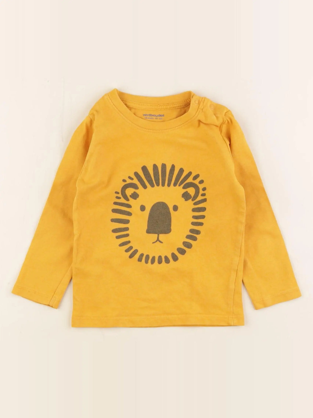Vertbaudet - tee-shirt jaune - 18 mois