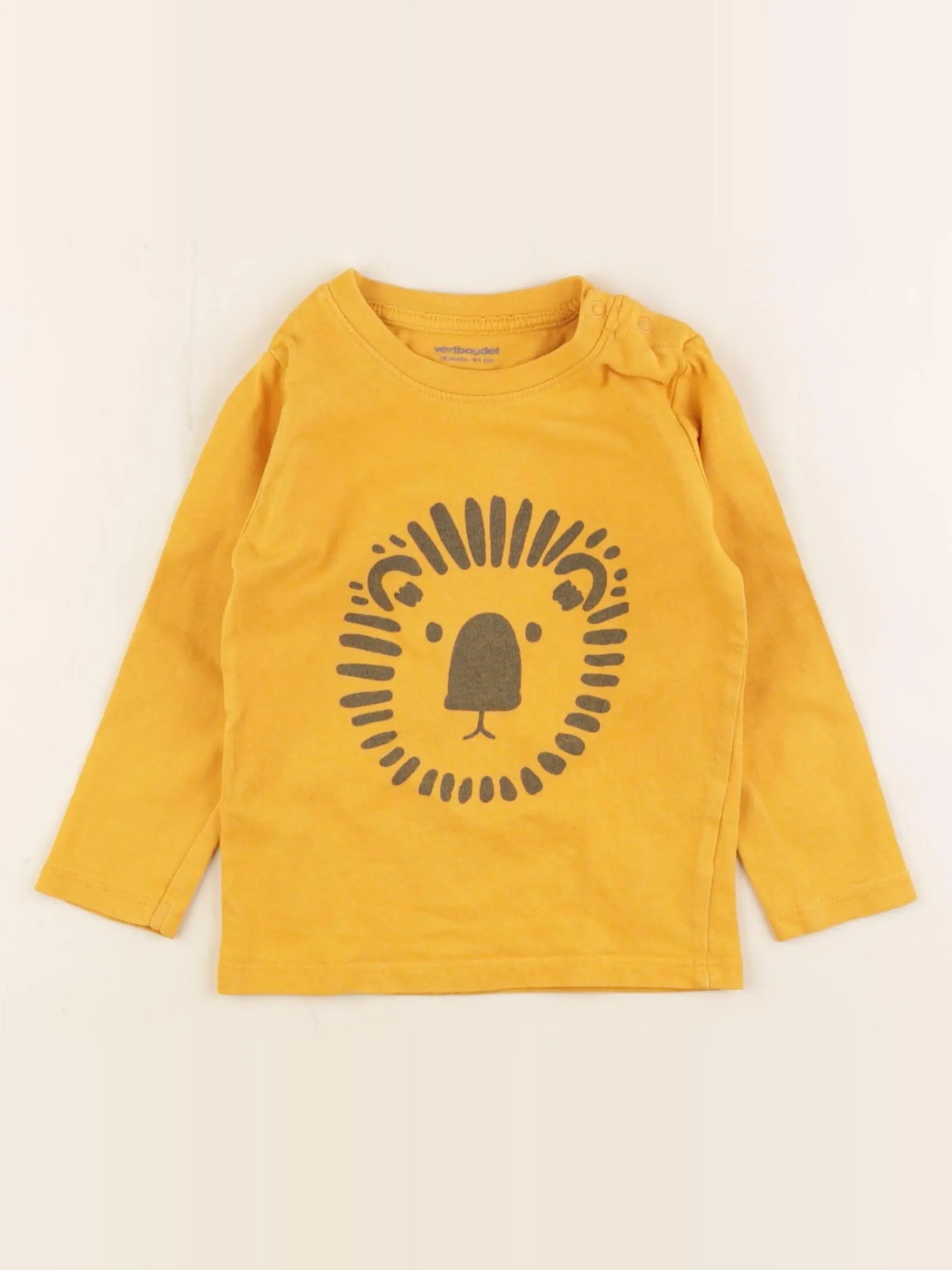 Vertbaudet - tee-shirt jaune - 18 mois