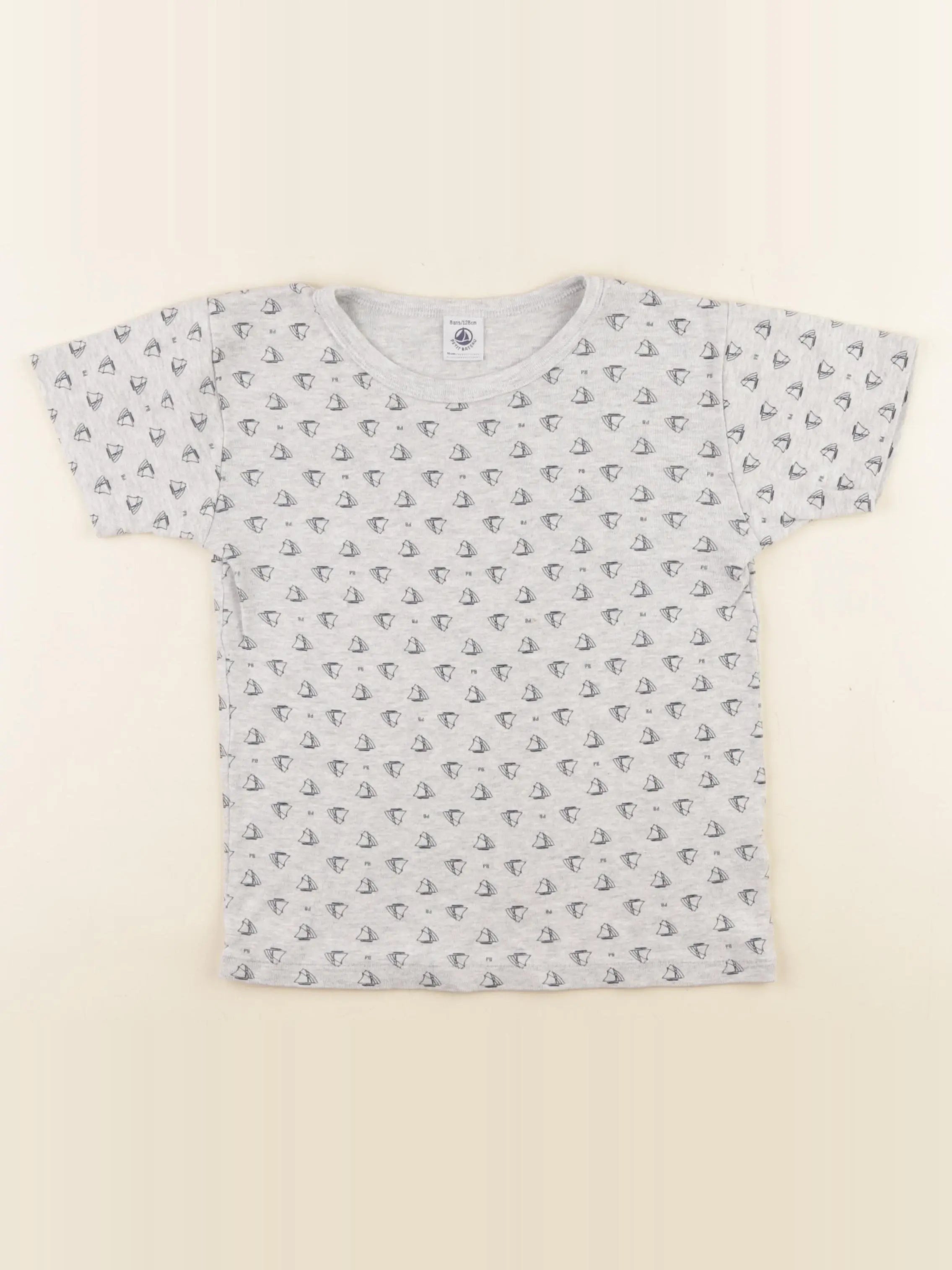 Petit Bateau - maillot de corps gris - 8 ans