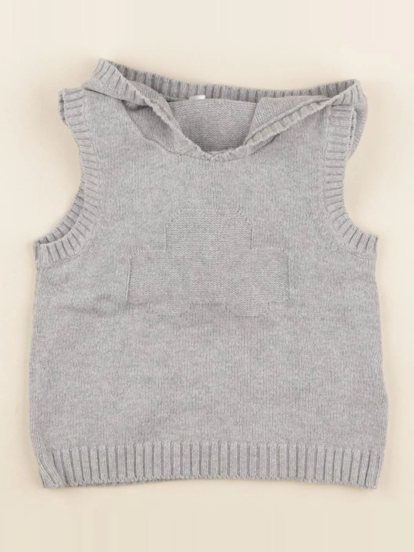 Vertbaudet - pull gris - 18 mois