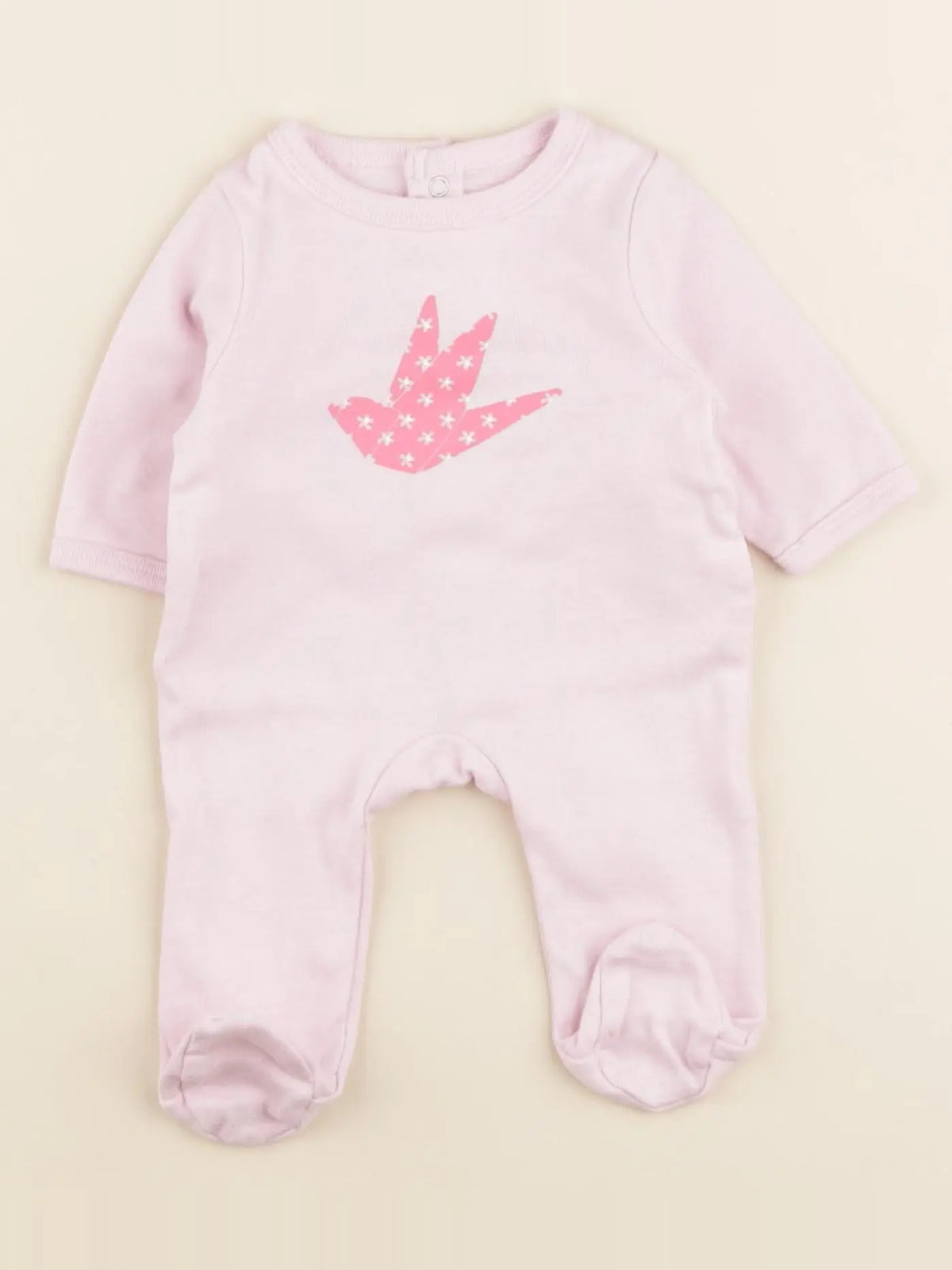 Vertbaudet - pyjama coton rose - 0 mois