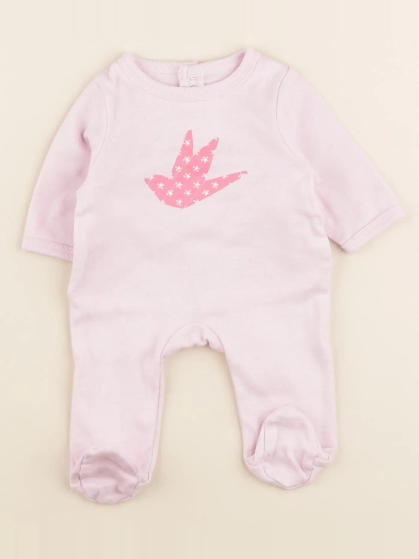 Vertbaudet - pyjama coton rose - 0 mois