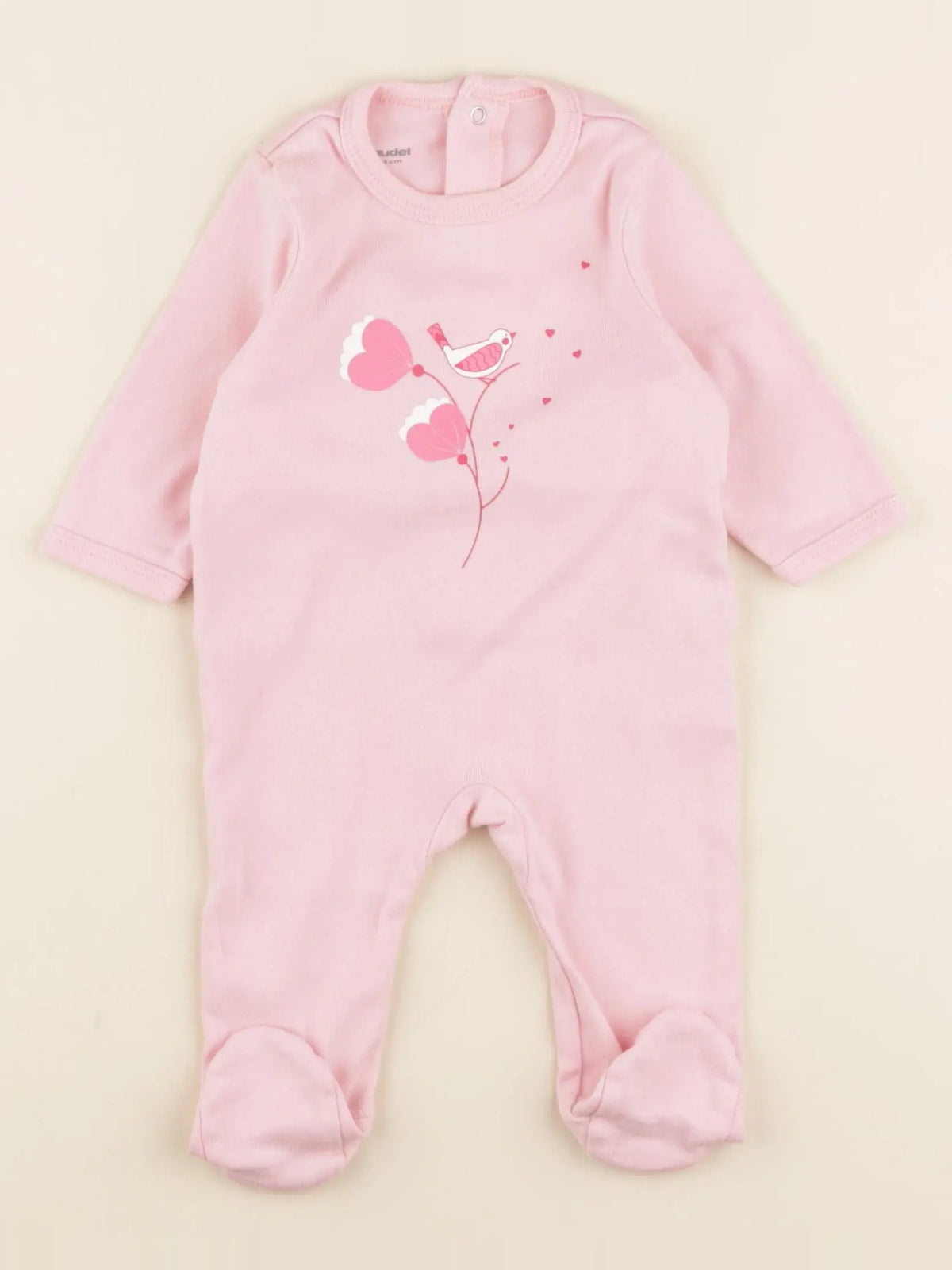 Vertbaudet - pyjama coton rose - 3 mois