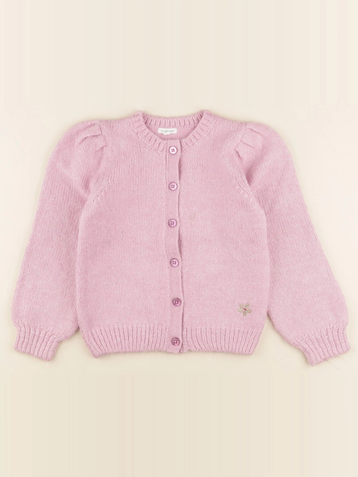 Vertbaudet - gilet rose - 8 ans