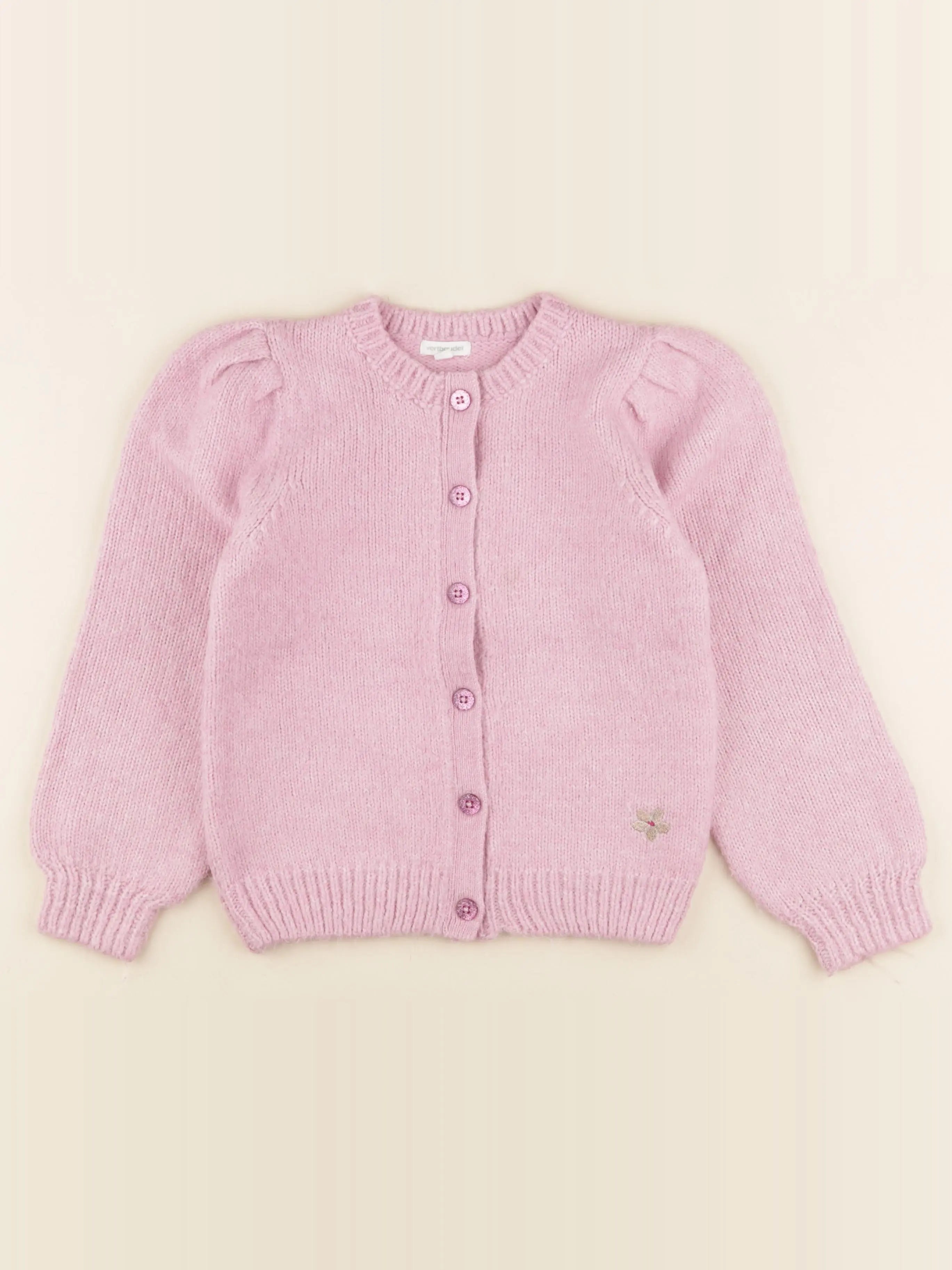 Vertbaudet - gilet rose - 8 ans