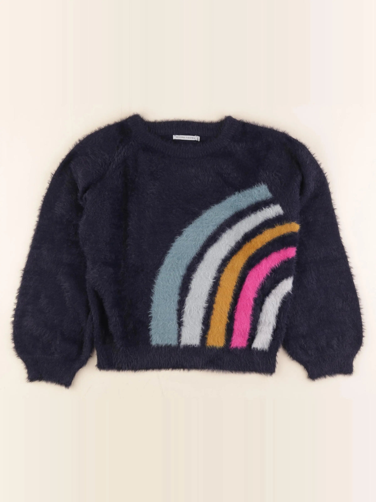 Monoprix - pull bleu - 10 ans