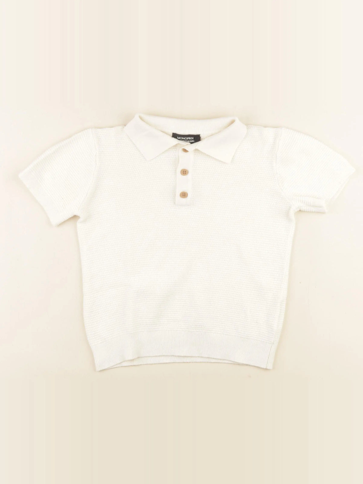 Monoprix - polo beige - 6 ans