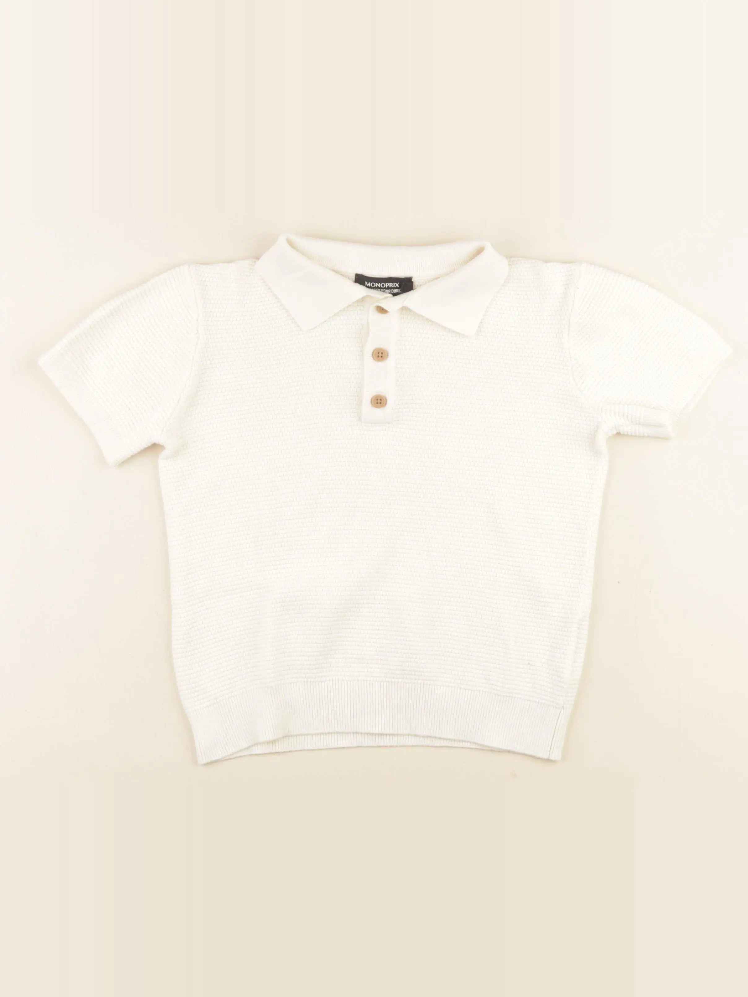 Monoprix - polo beige - 6 ans