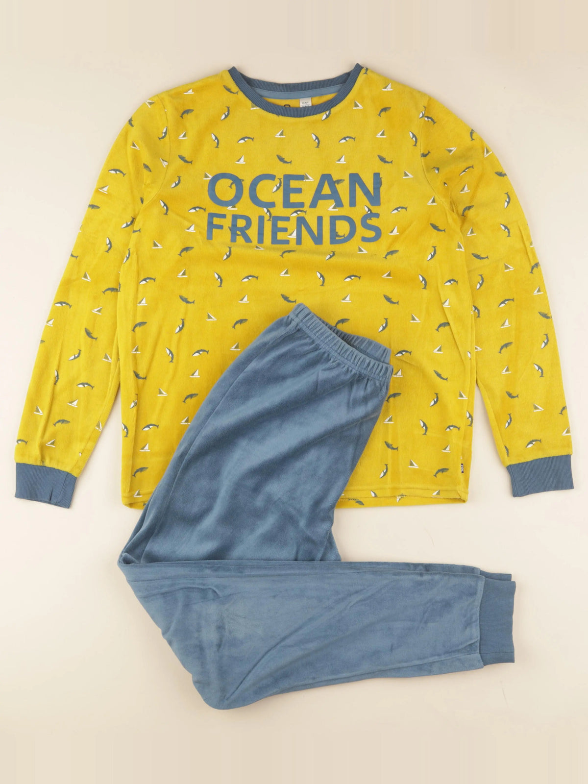 Okaidi - pyjama velours jaune - 14 ans