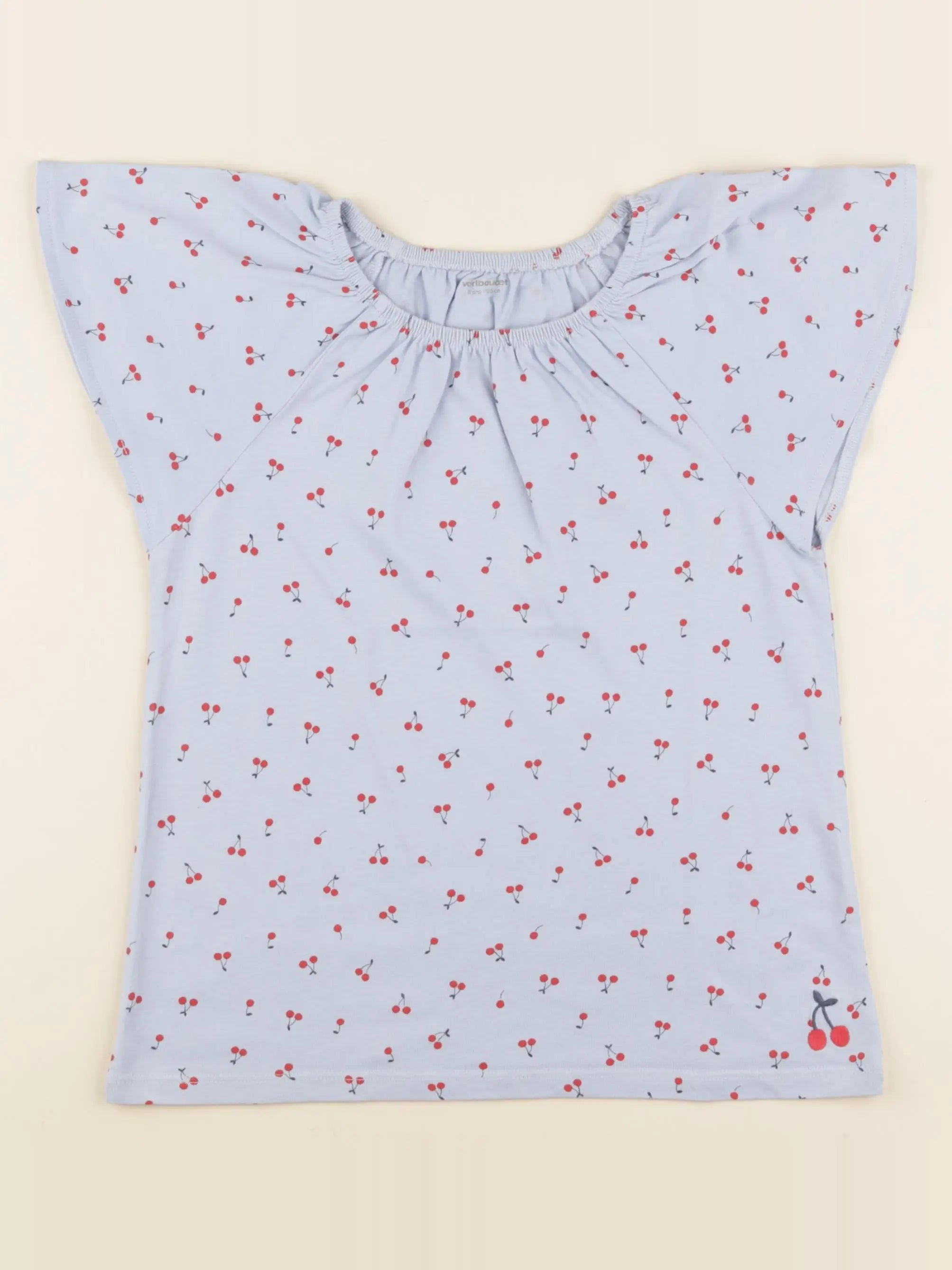 Vertbaudet - tee-shirt bleu - 8 ans