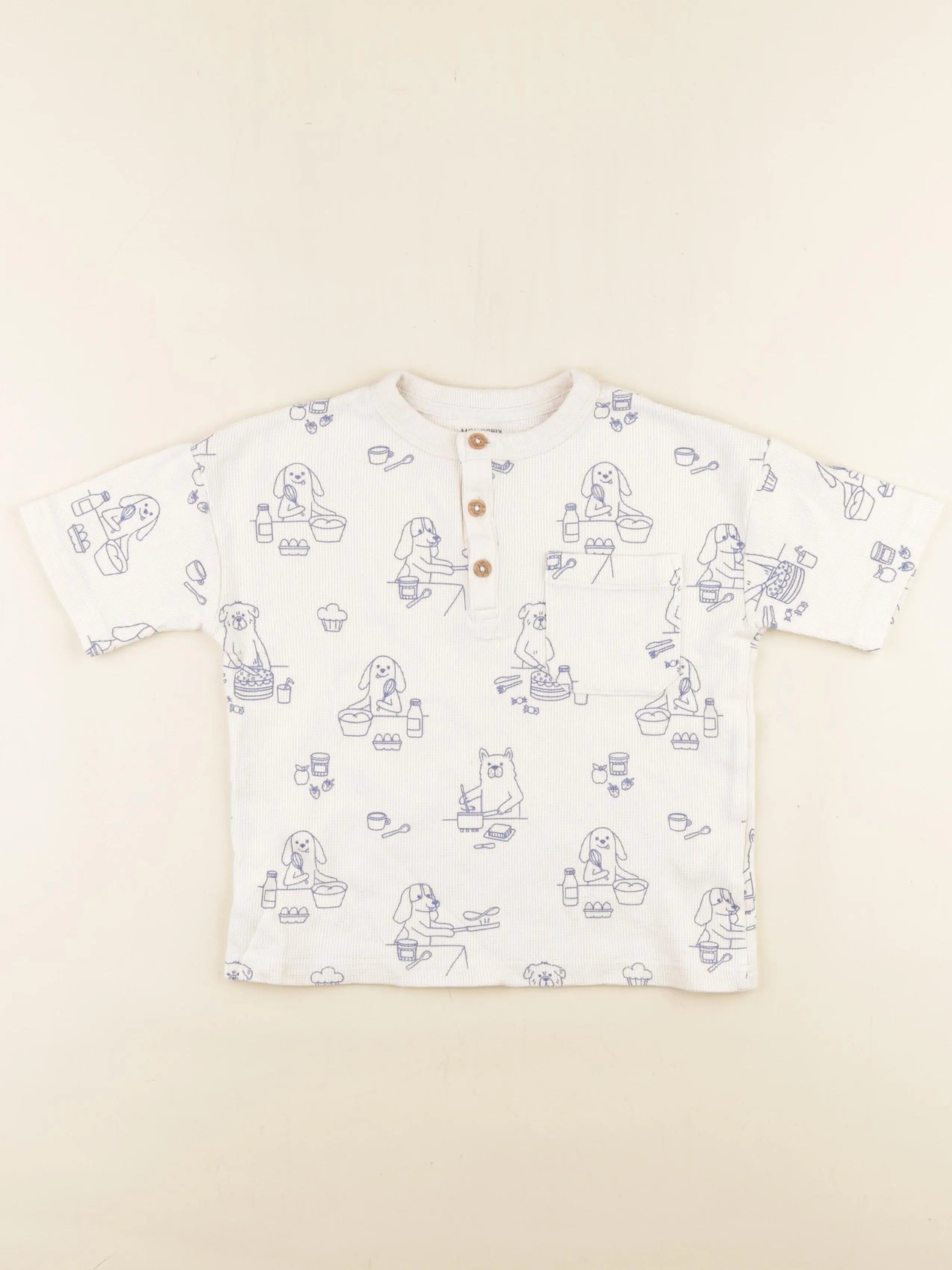 Monoprix - tee-shirt beige - 6 ans