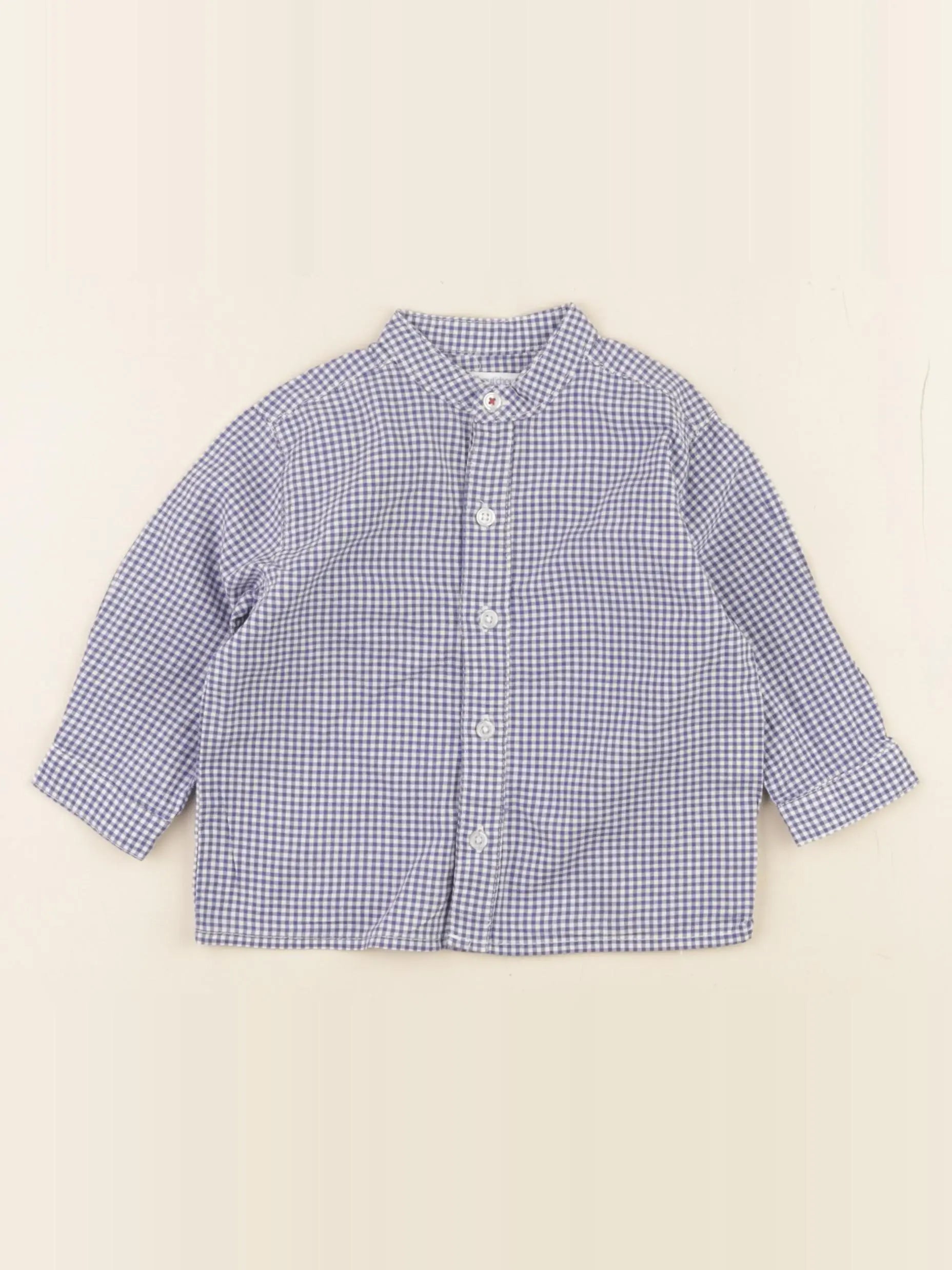 Boutchou - chemise bleu, blanc - 6 mois