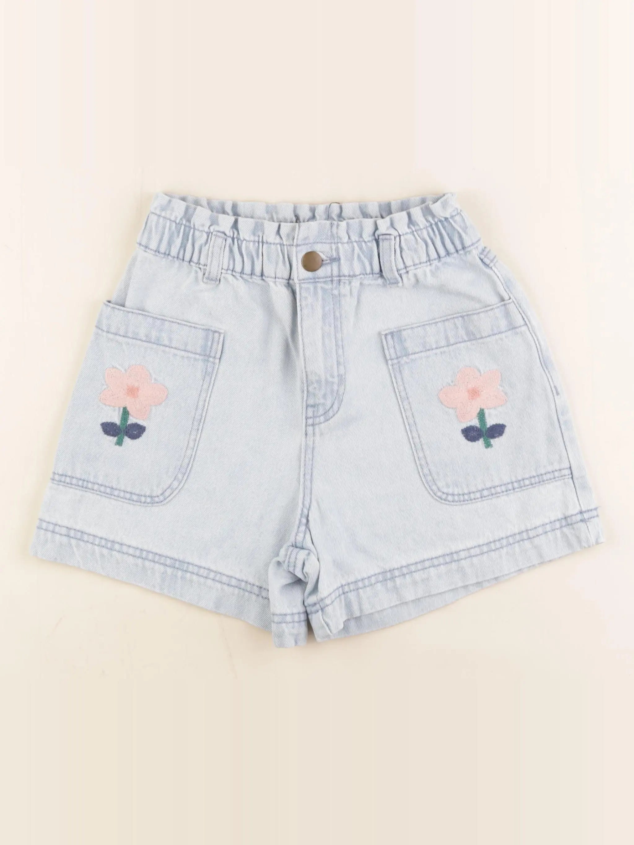 Monoprix - short bleu - 10 ans