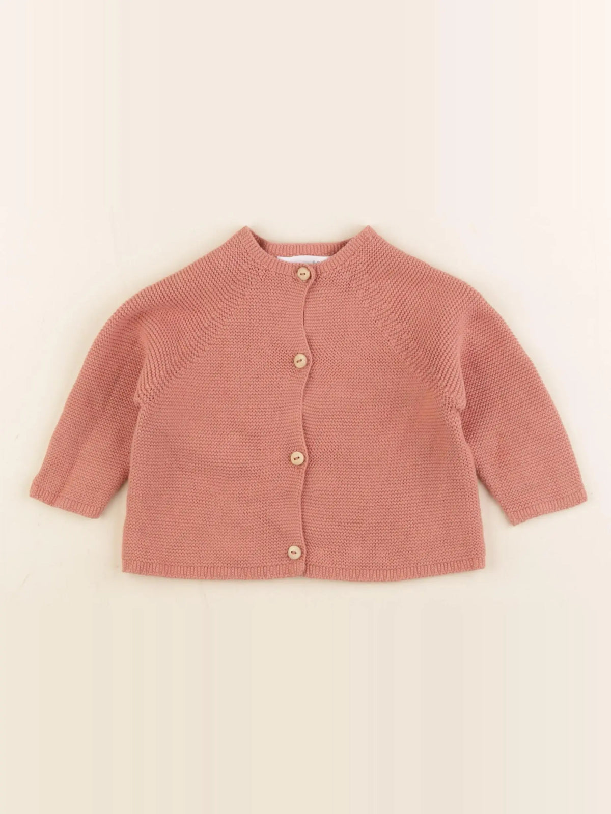 Zara - gilet rose - 6/9 mois