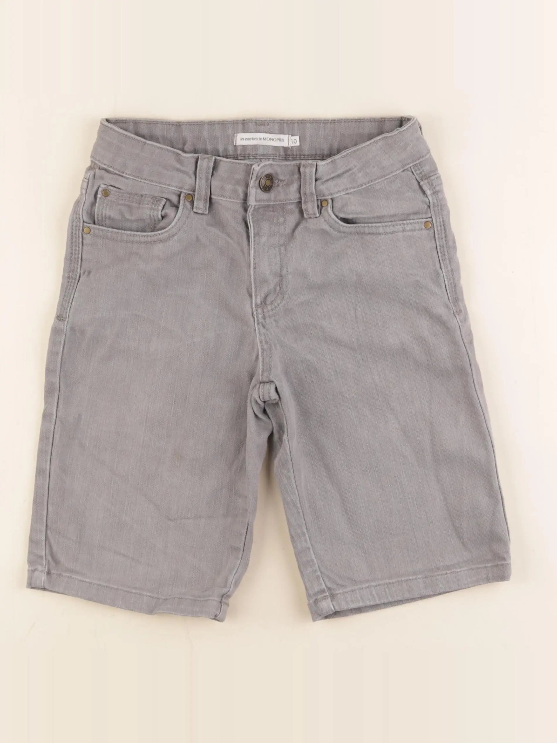 Monoprix - short gris - 10 ans