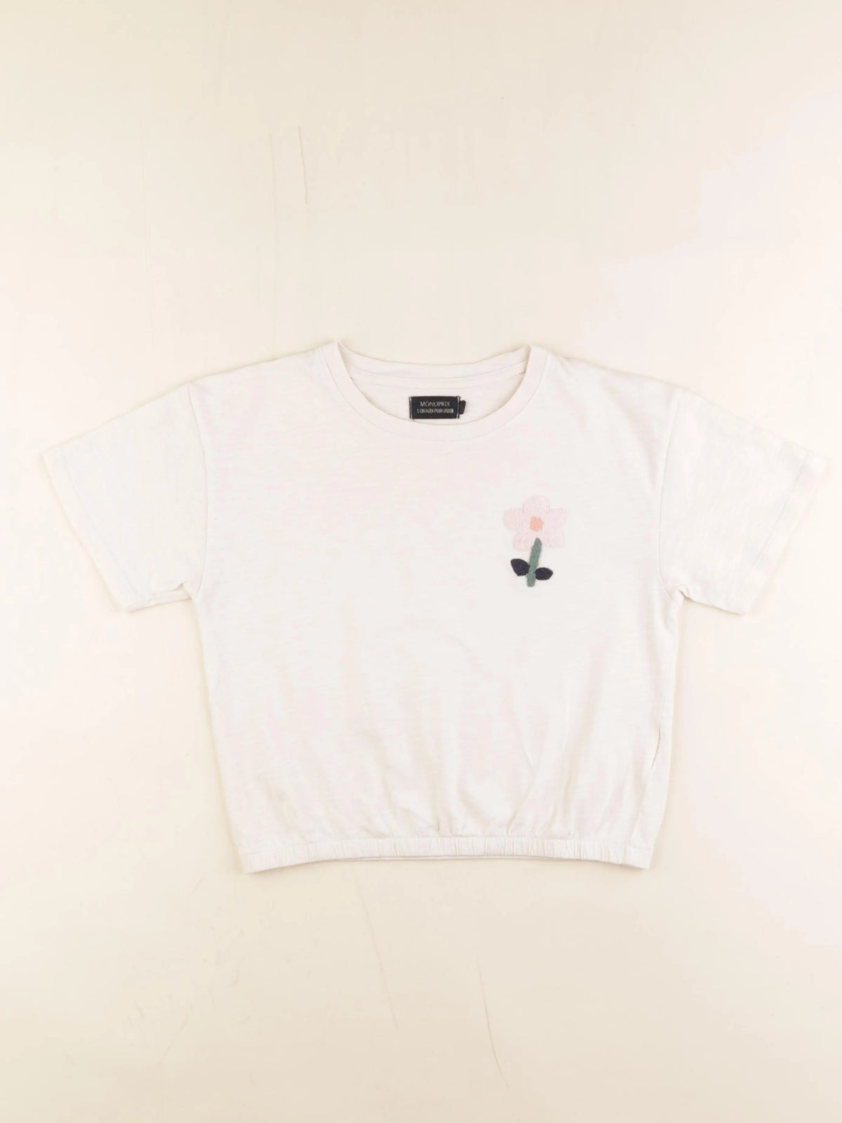 Monoprix - tee-shirt beige - 10 ans