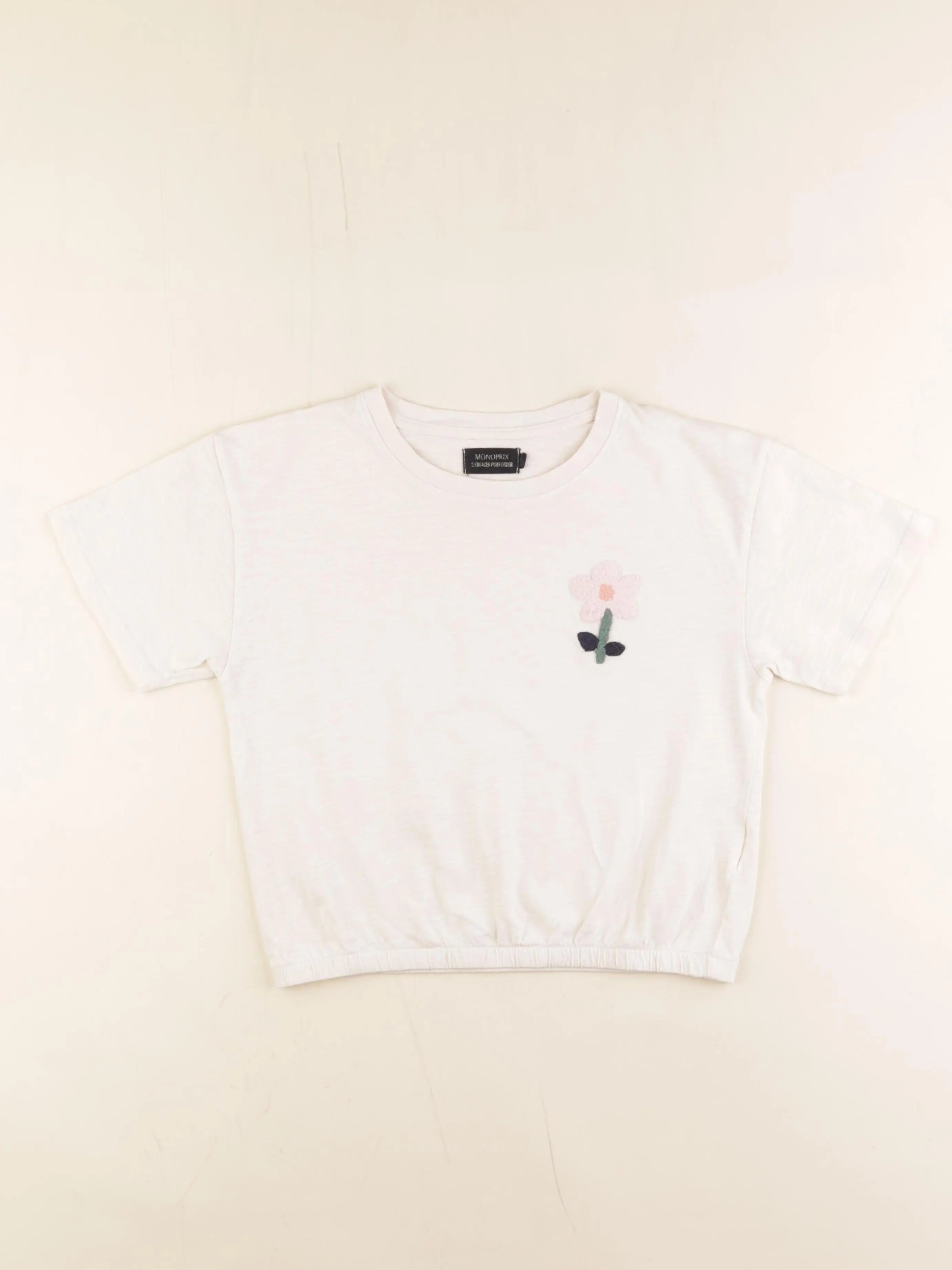 Monoprix - tee-shirt beige - 10 ans