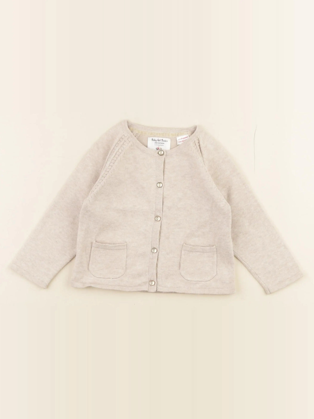 Zara - gilet beige - 12/18 mois