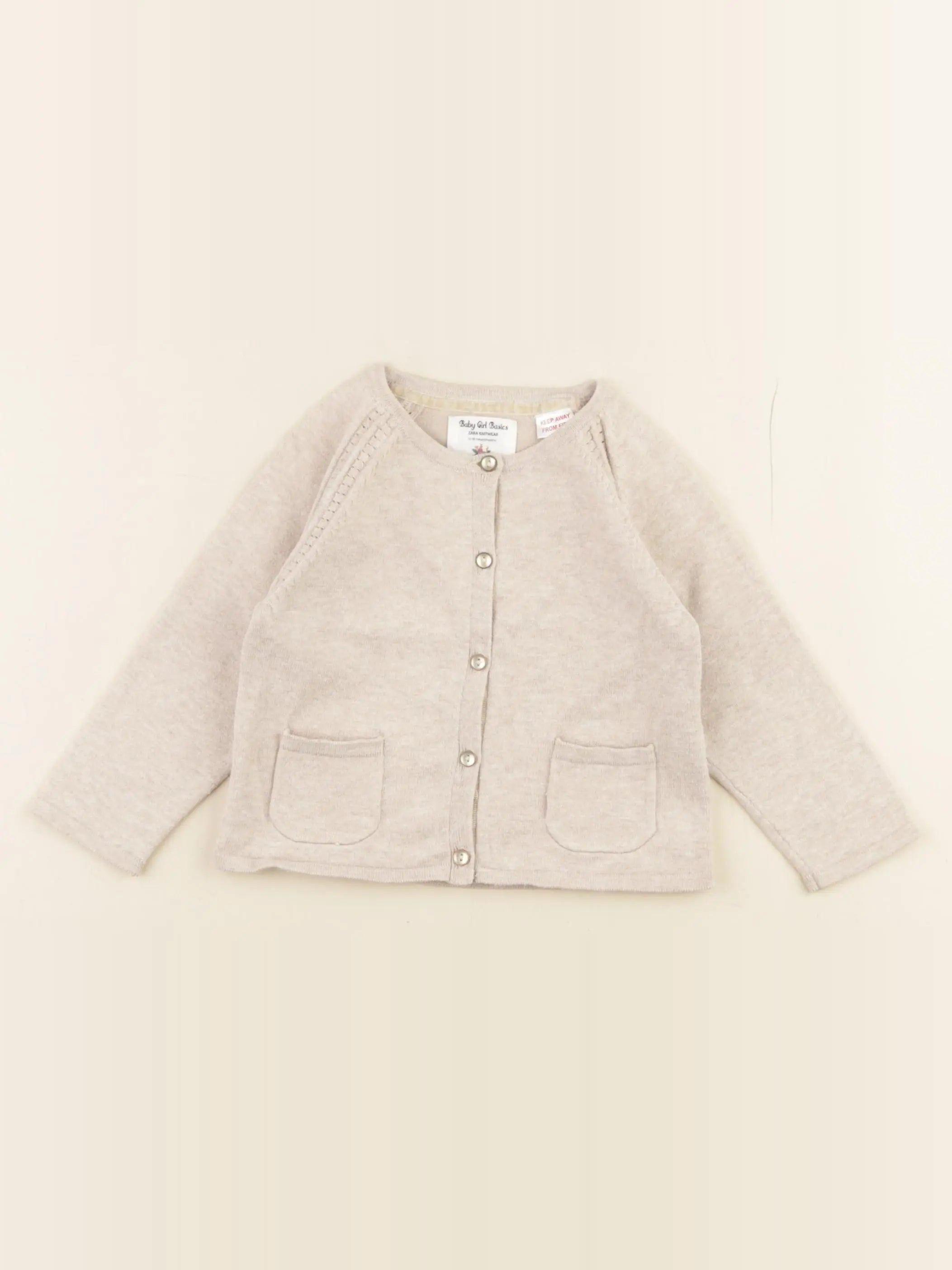 Zara - gilet beige - 12/18 mois