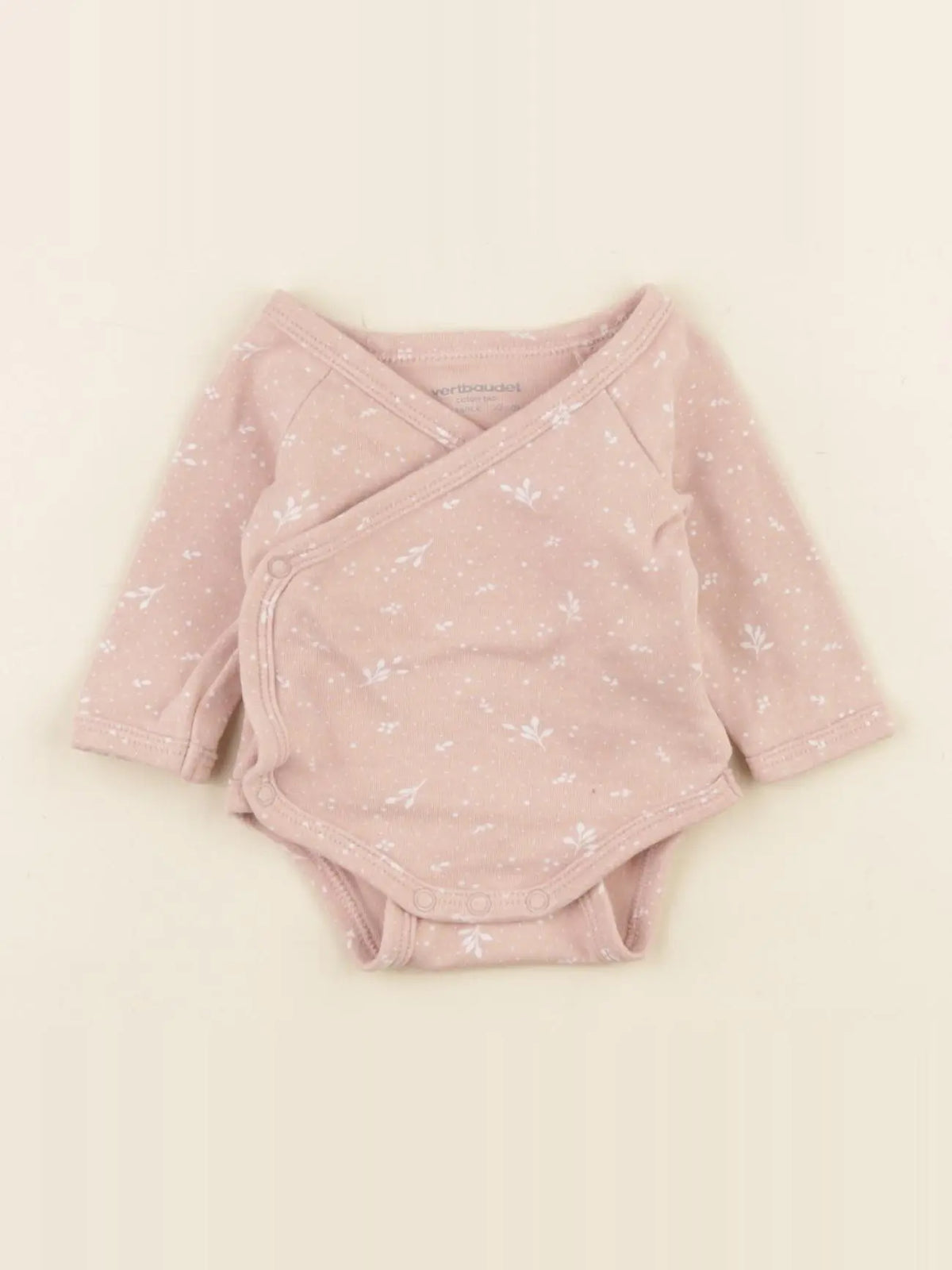 Vertbaudet - body rose - 0 mois