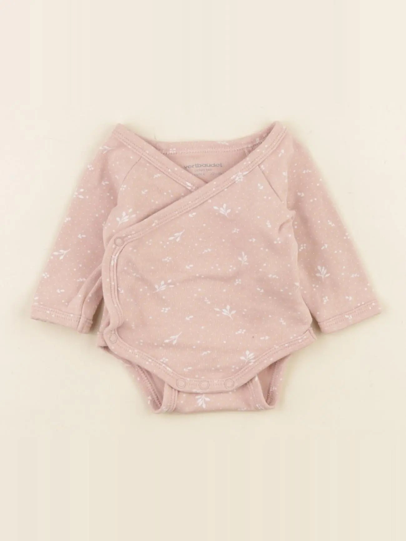 Vertbaudet - body rose - 0 mois