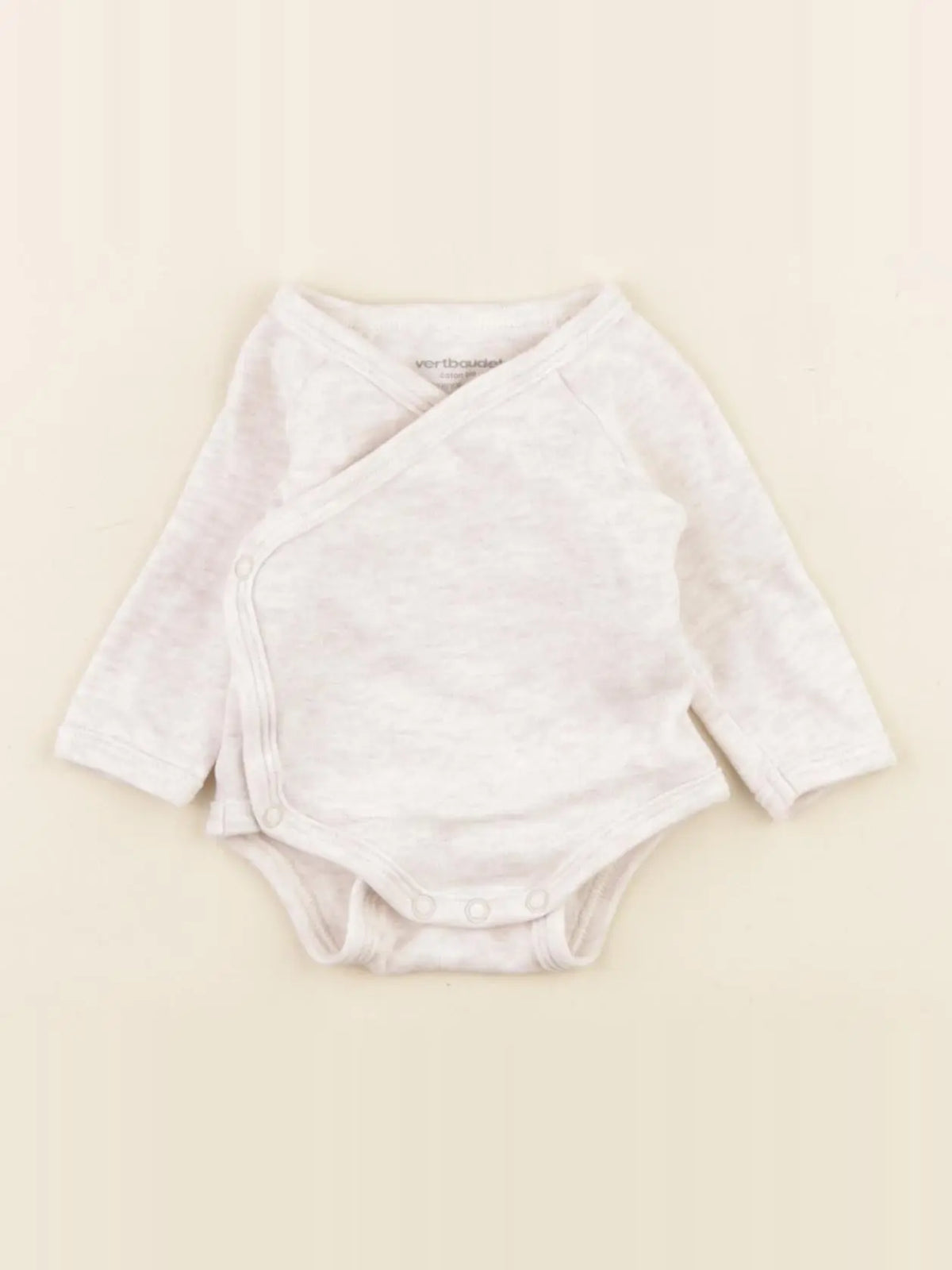 Vertbaudet - body beige - 0 mois