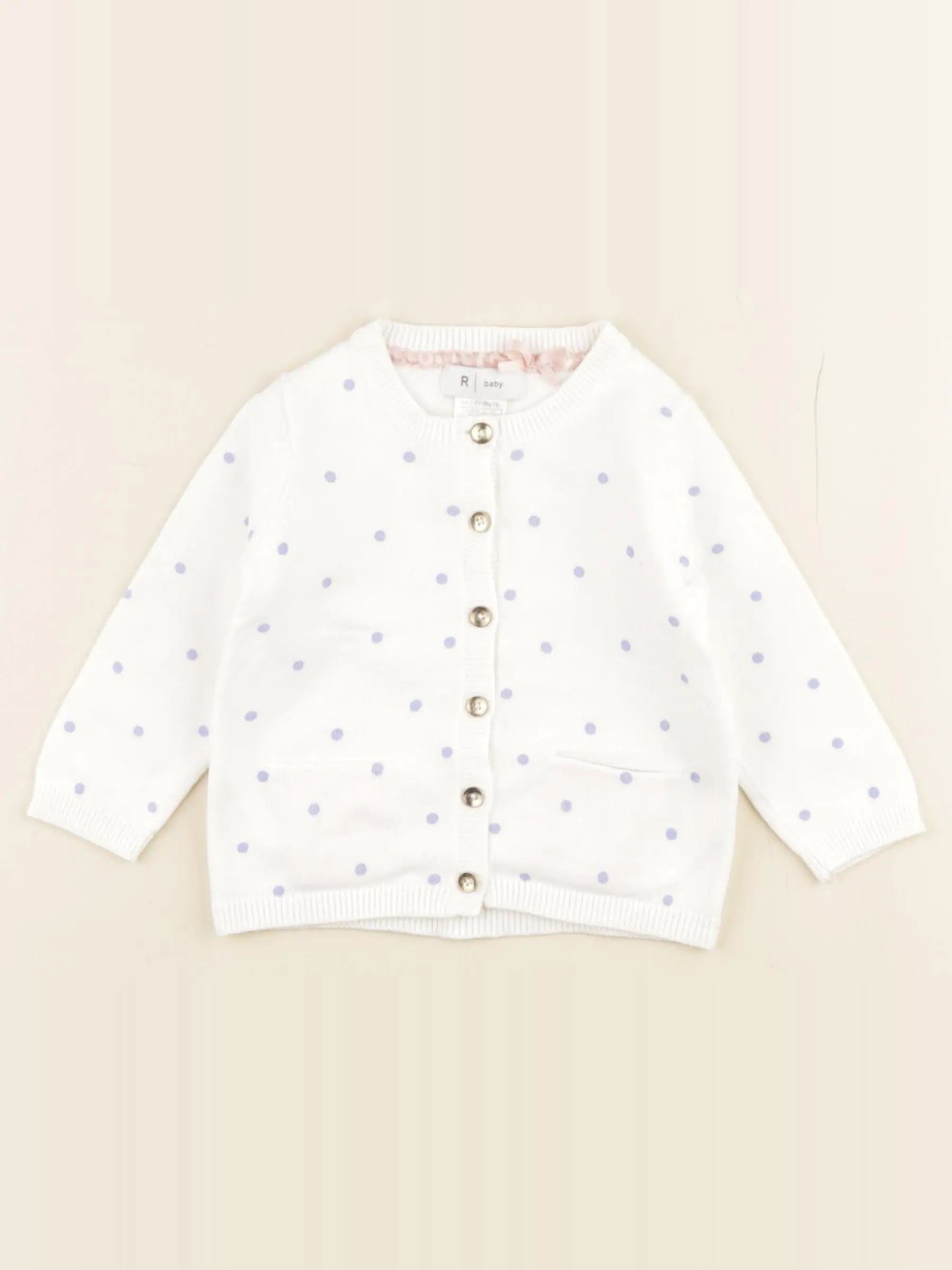 La Redoute - gilet blanc - 9 mois