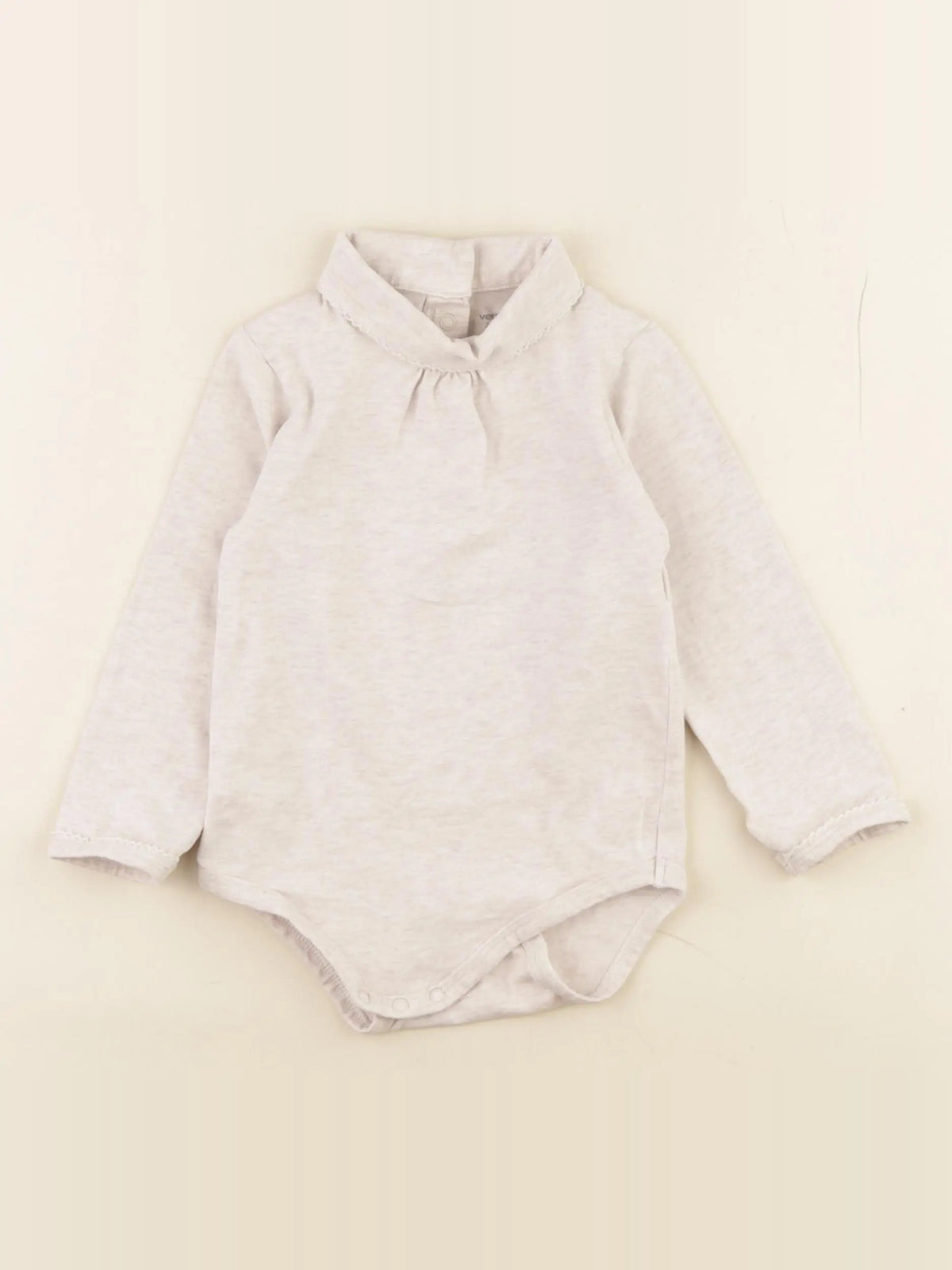 Vertbaudet - body à col beige - 24 mois