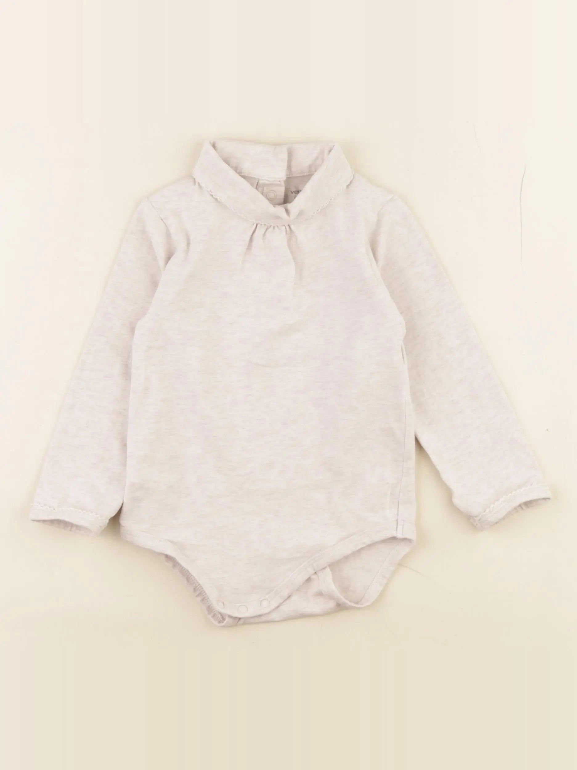 Vertbaudet - body à col beige - 24 mois