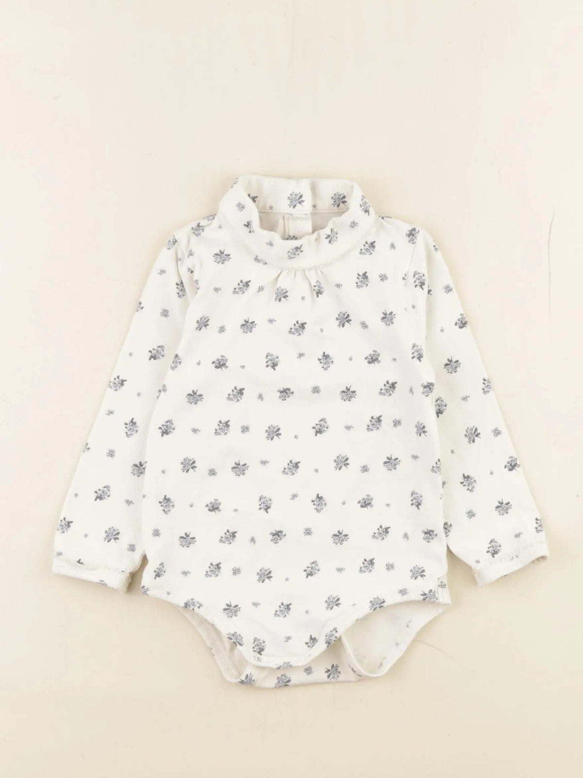 Vertbaudet - body à col beige - 24 mois