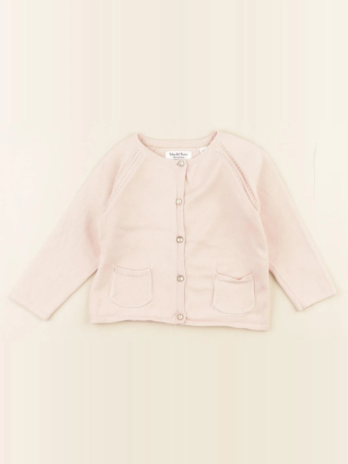 Zara - gilet rose - 12/18 mois