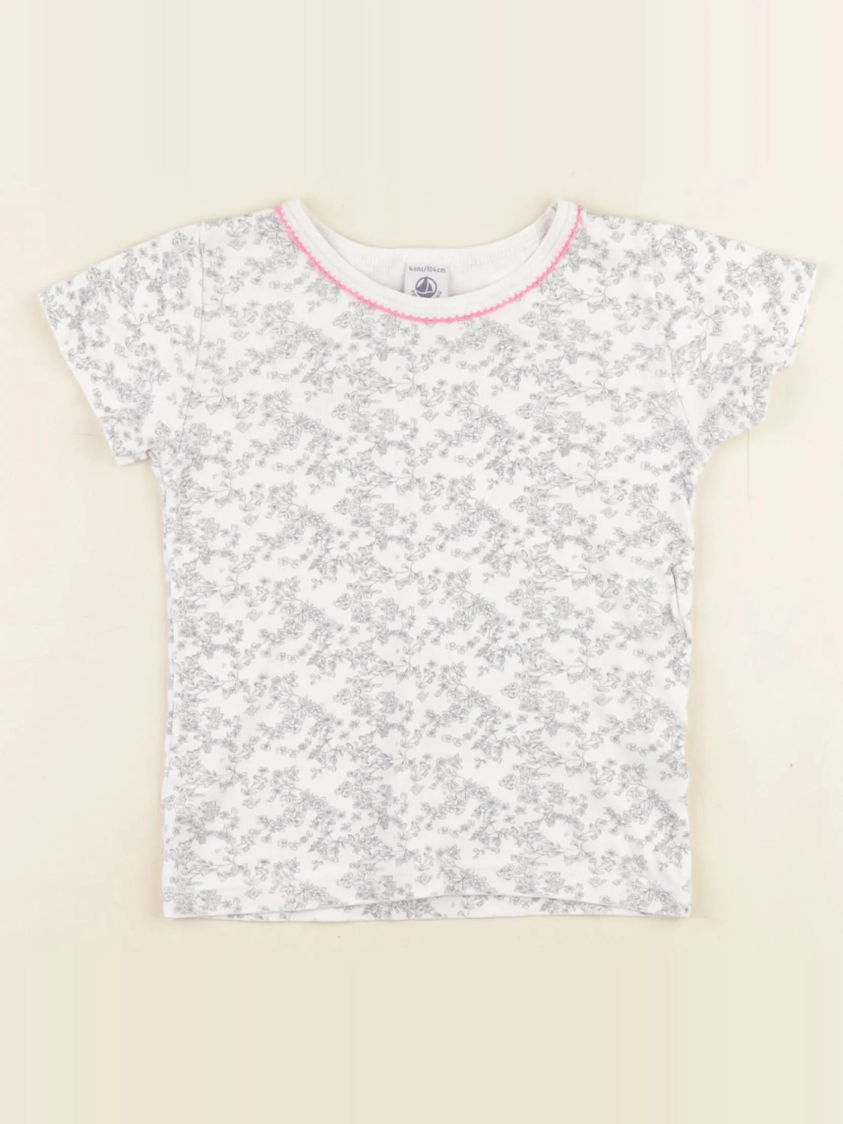Petit Bateau - maillot de corps blanc - 4 ans
