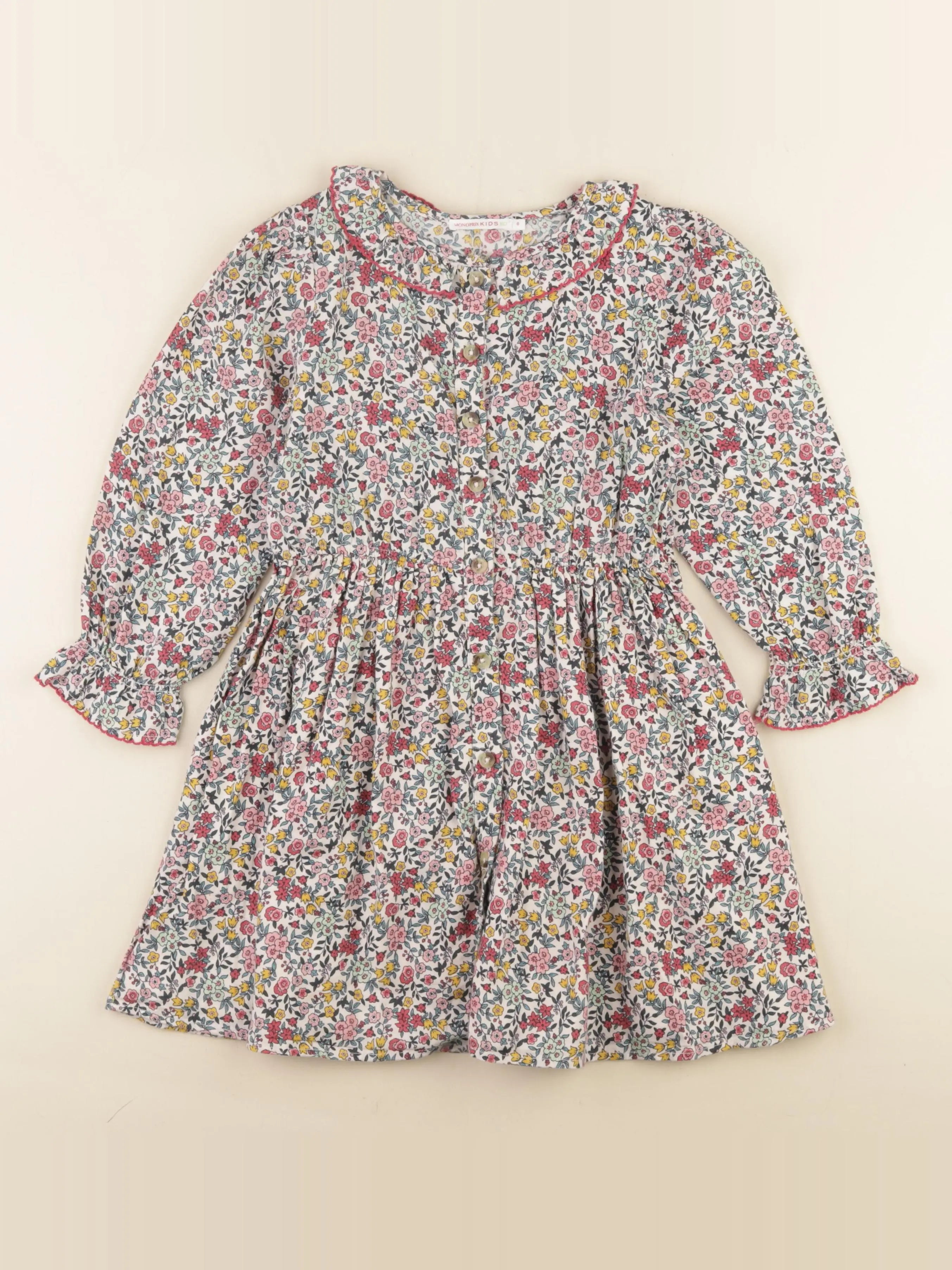 Monoprix - robe multicolore - 6 ans