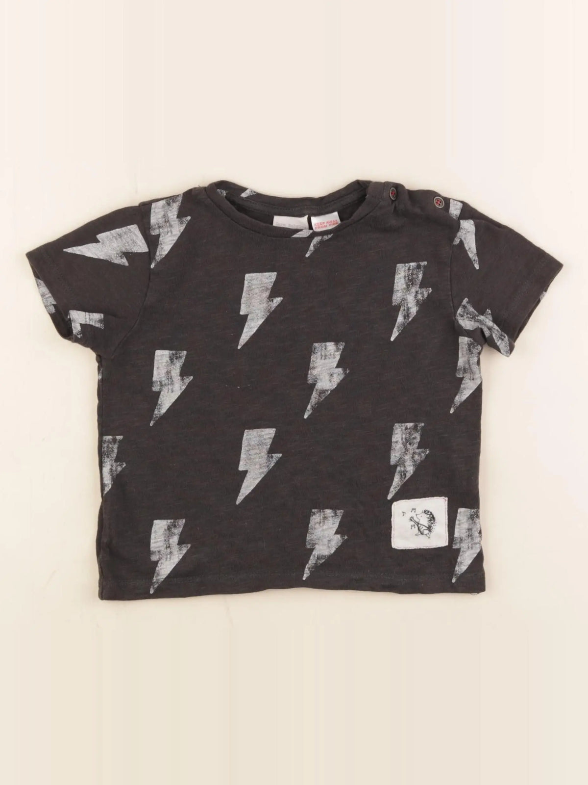 Zara - tee-shirt gris - 12/18 mois