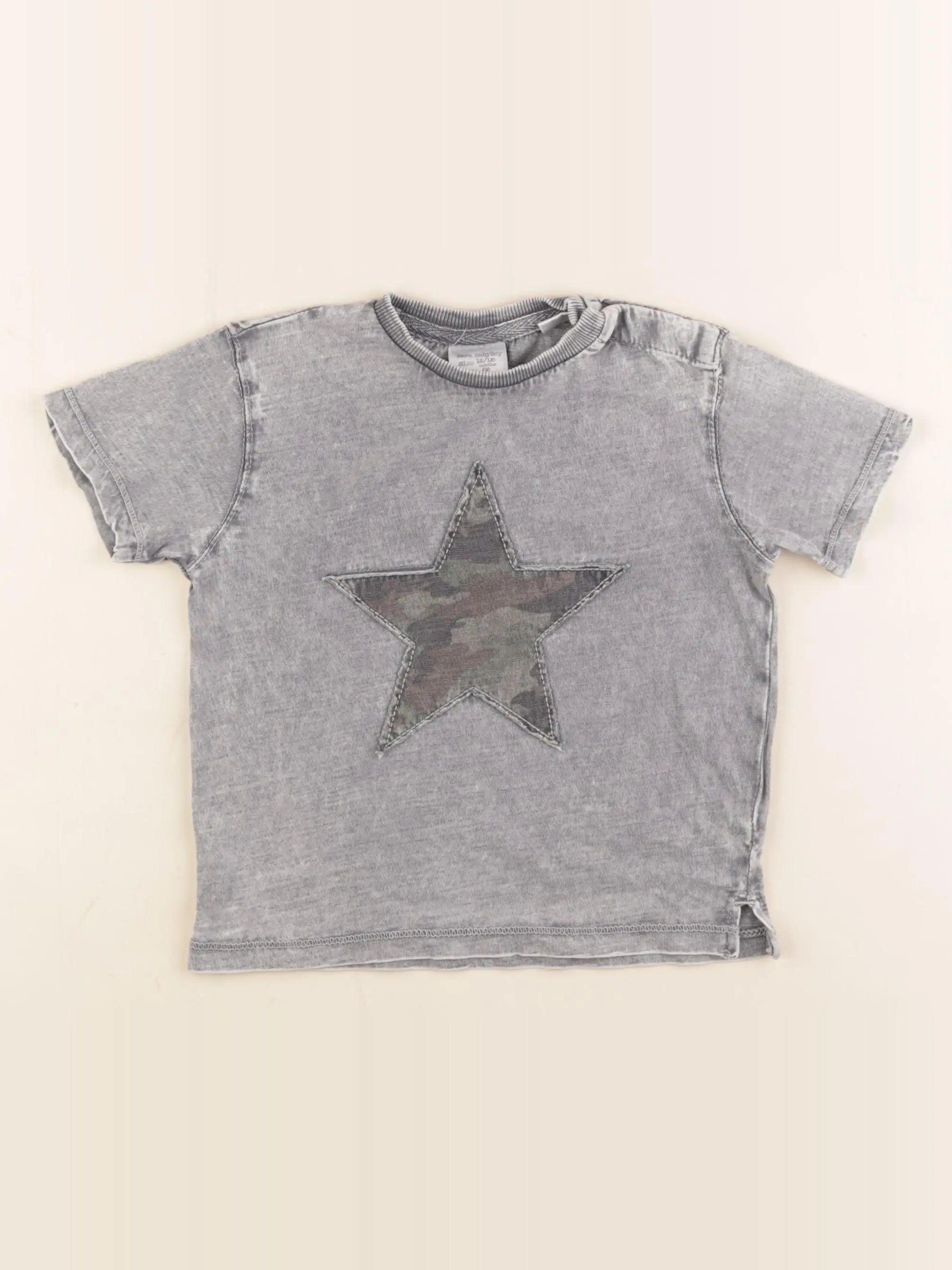 Zara - tee-shirt gris - 12/18 mois