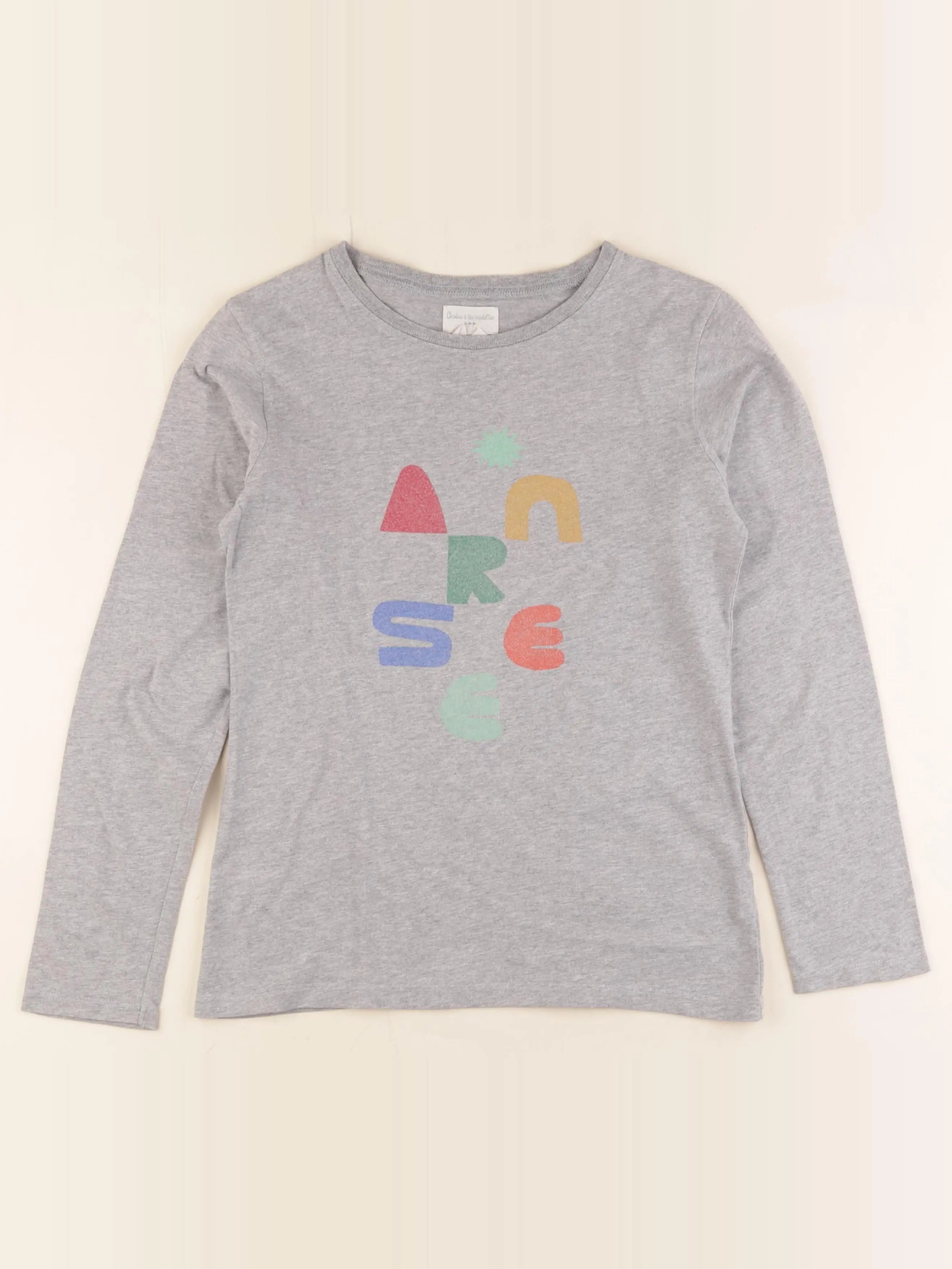 Arsène et les pipelettes - tee-shirt gris - 12 ans