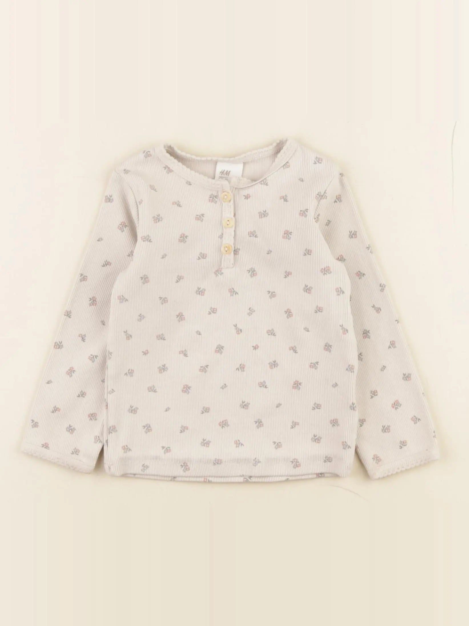 H&M - tee-shirt beige - 9/12 mois