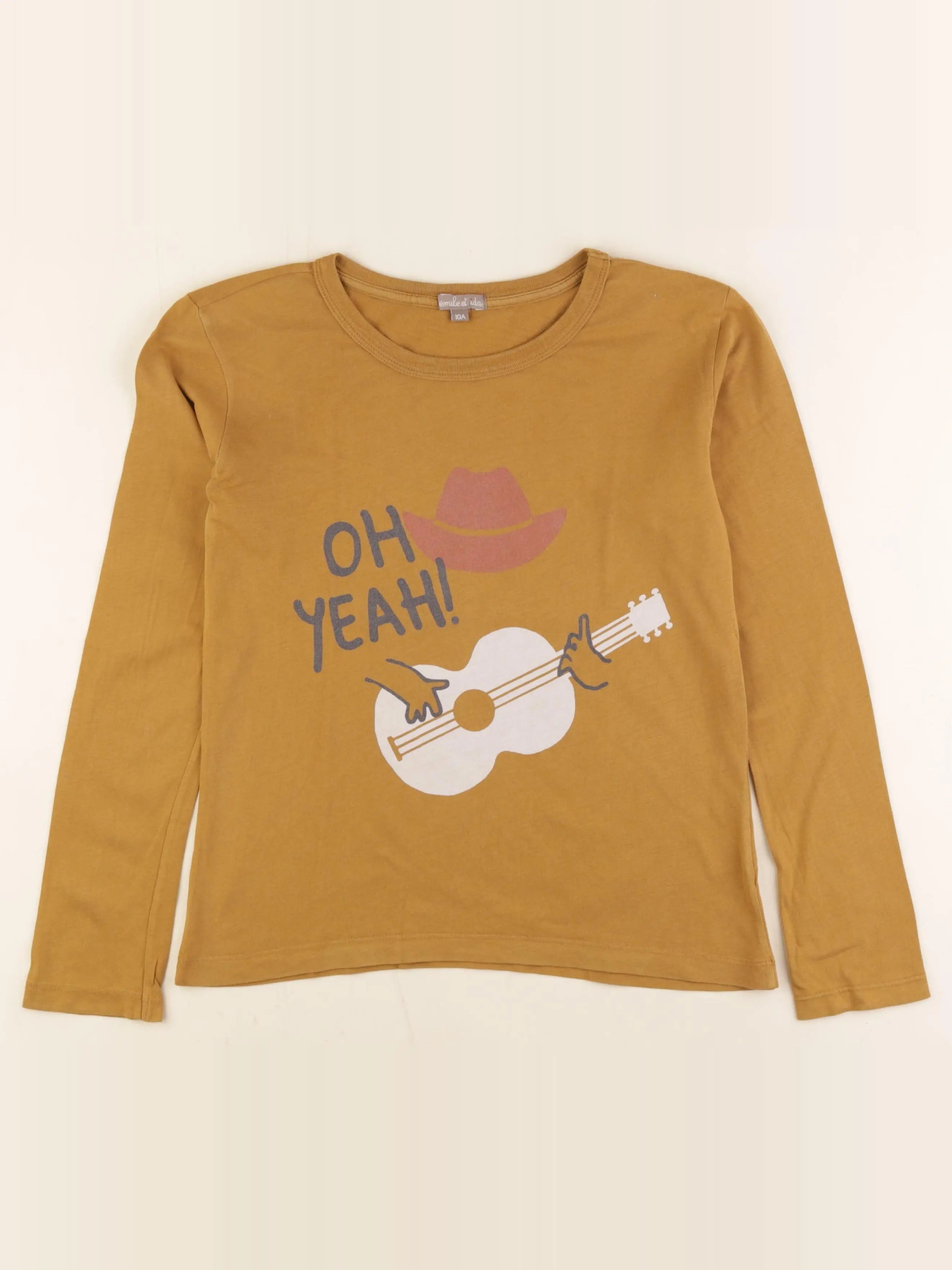 Emile et Ida - tee-shirt jaune - 10 ans