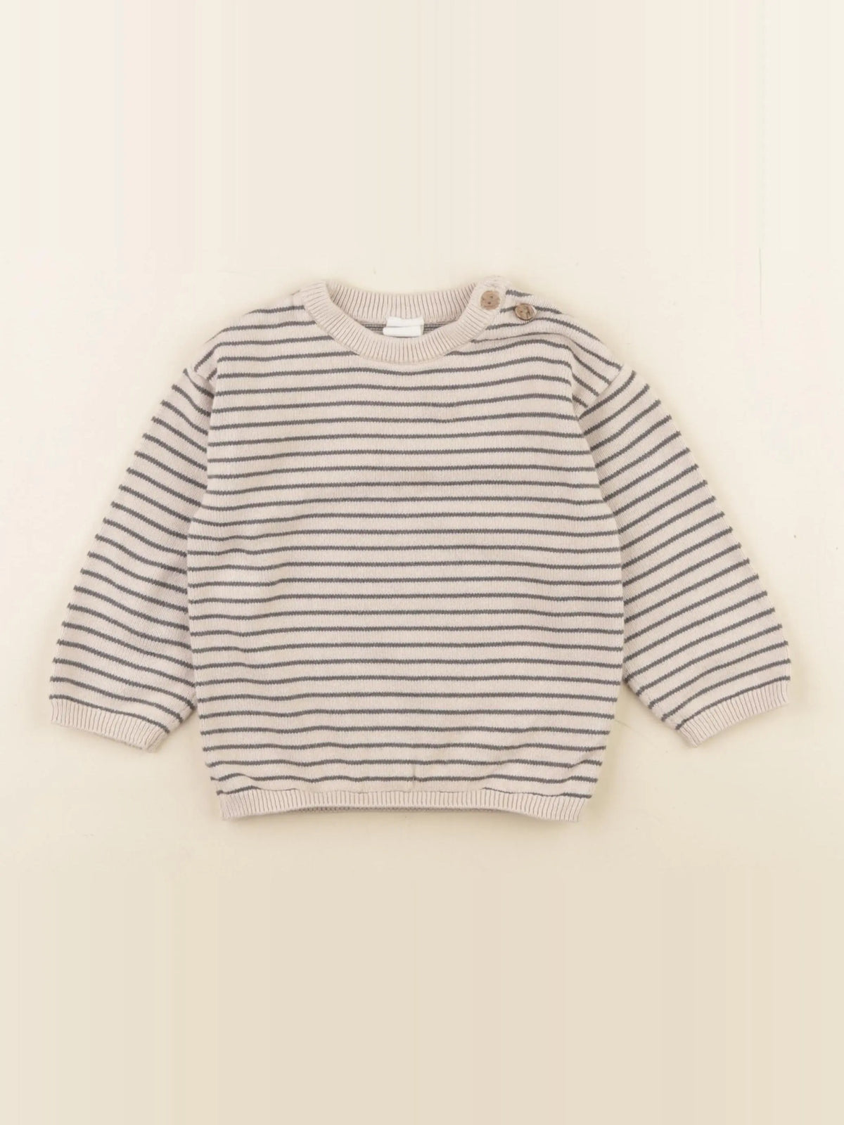 H&M - pull beige - 9/12 mois