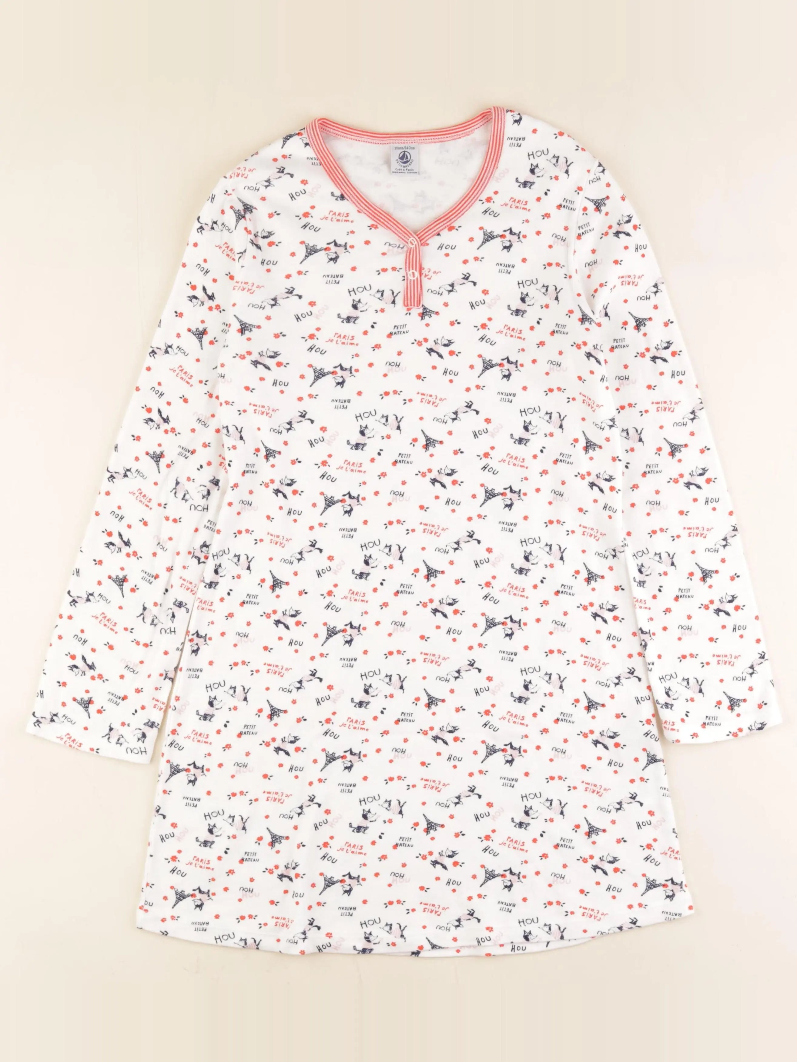 Petit Bateau - chemise de nuit coton multicolore - 10 ans