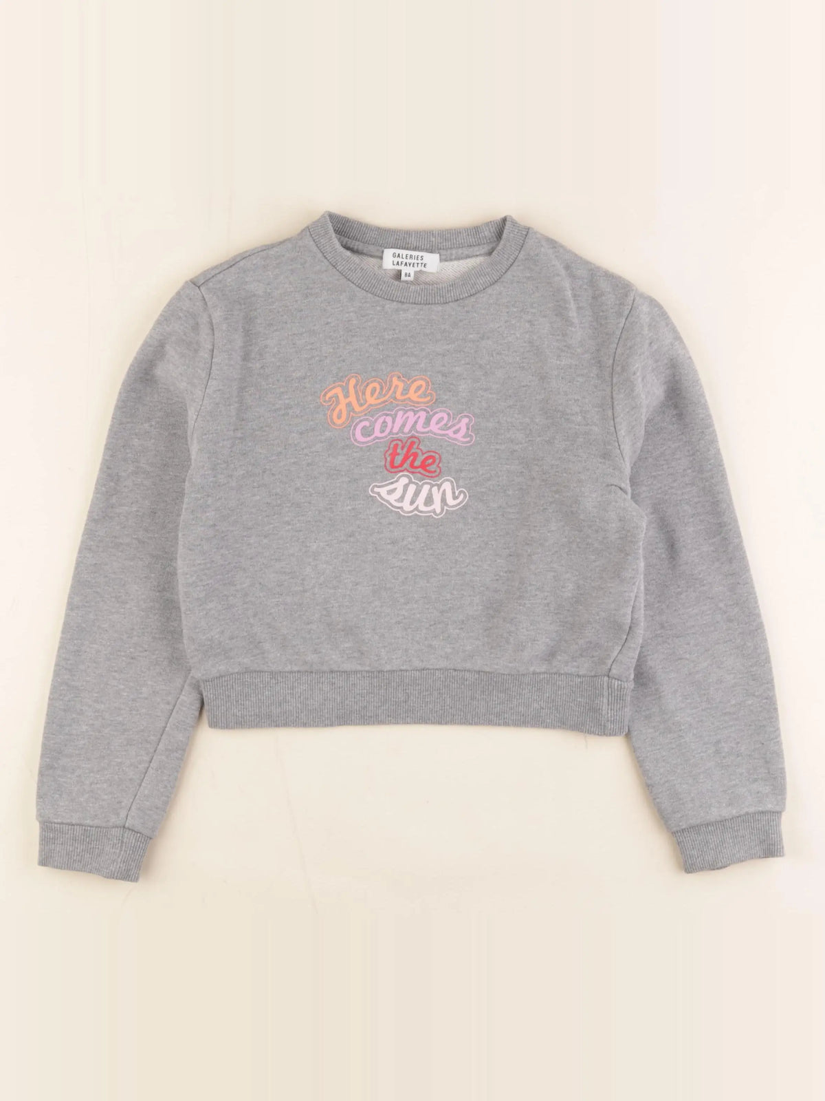 Galeries Lafayette - sweat gris - 8 ans