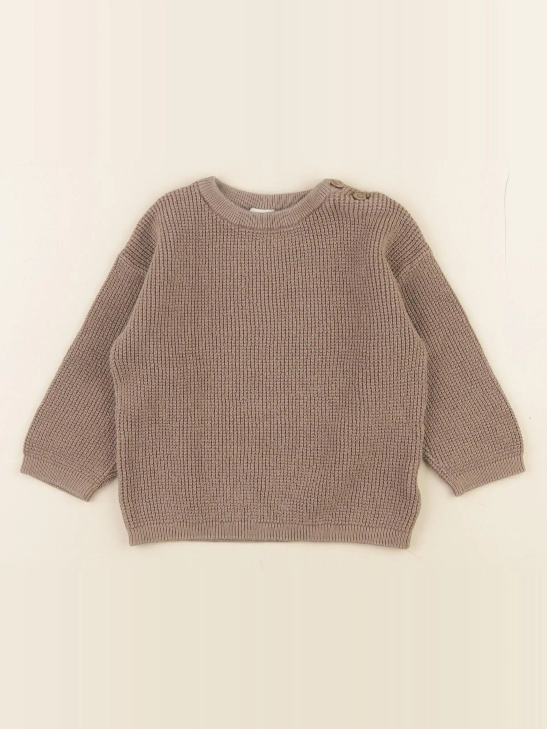 H&M - pull marron - 9/12 mois