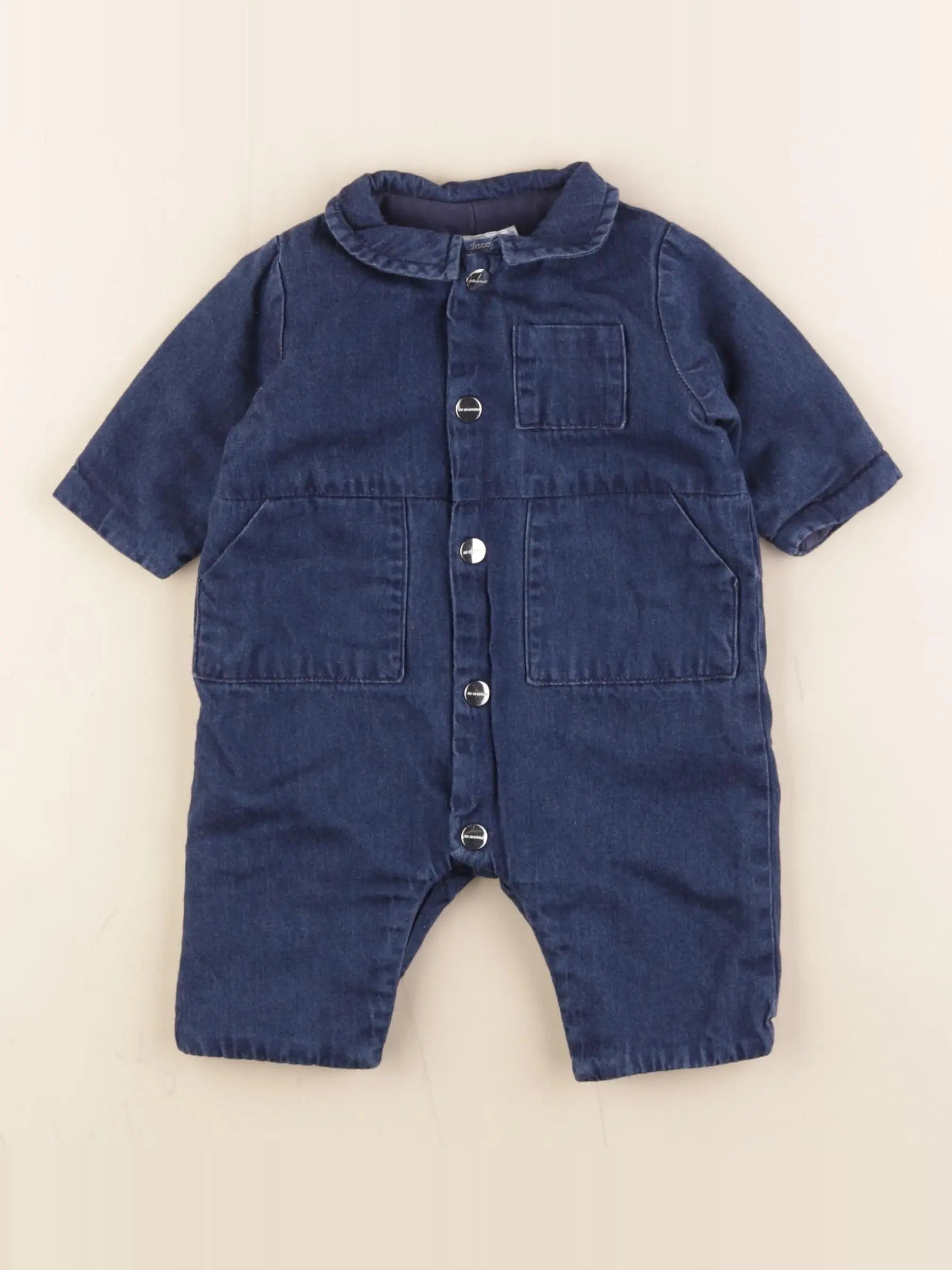 Jacadi - combinaison doublé bleu - 3 mois