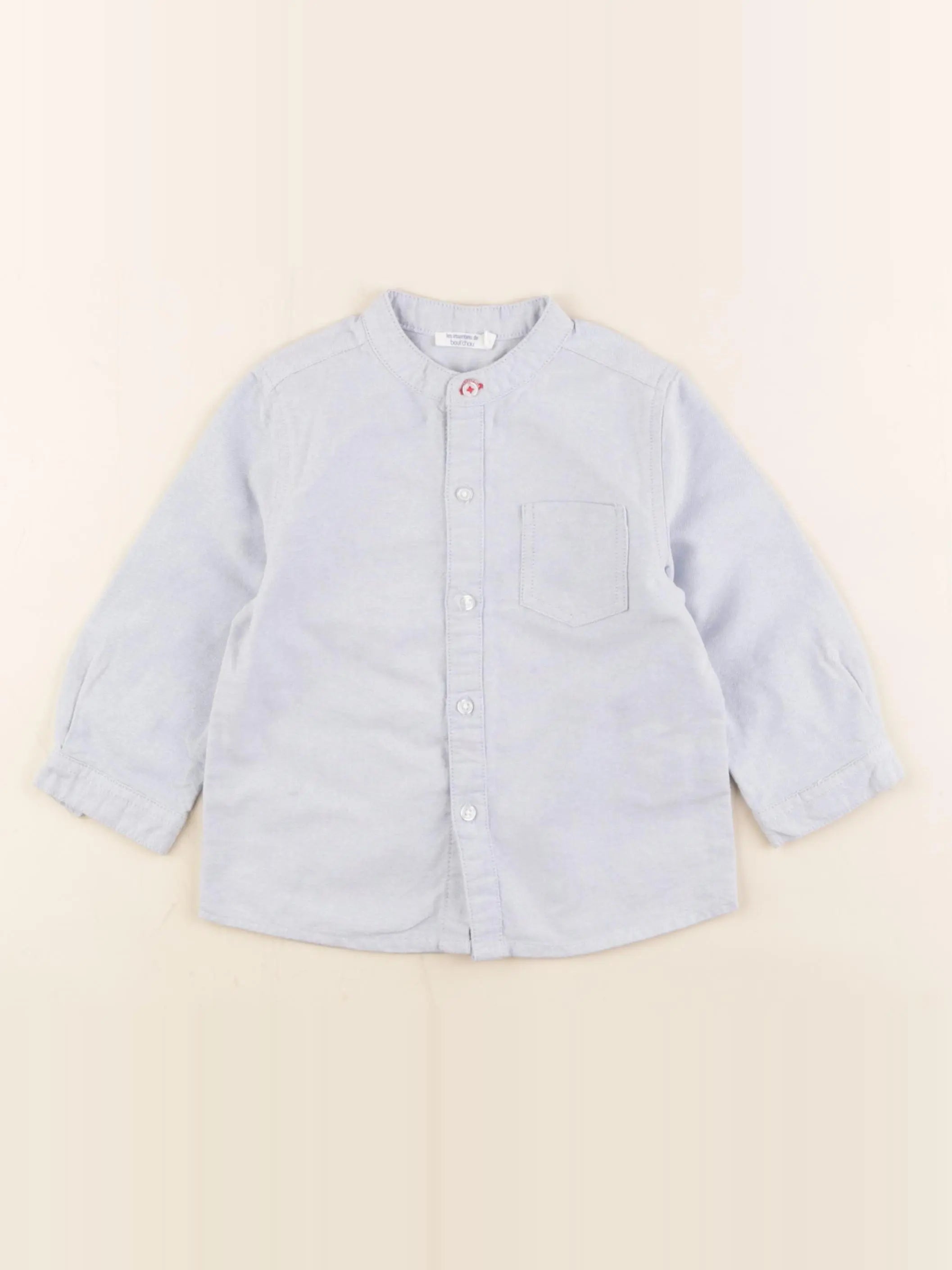 Boutchou - chemise bleu - 18 mois