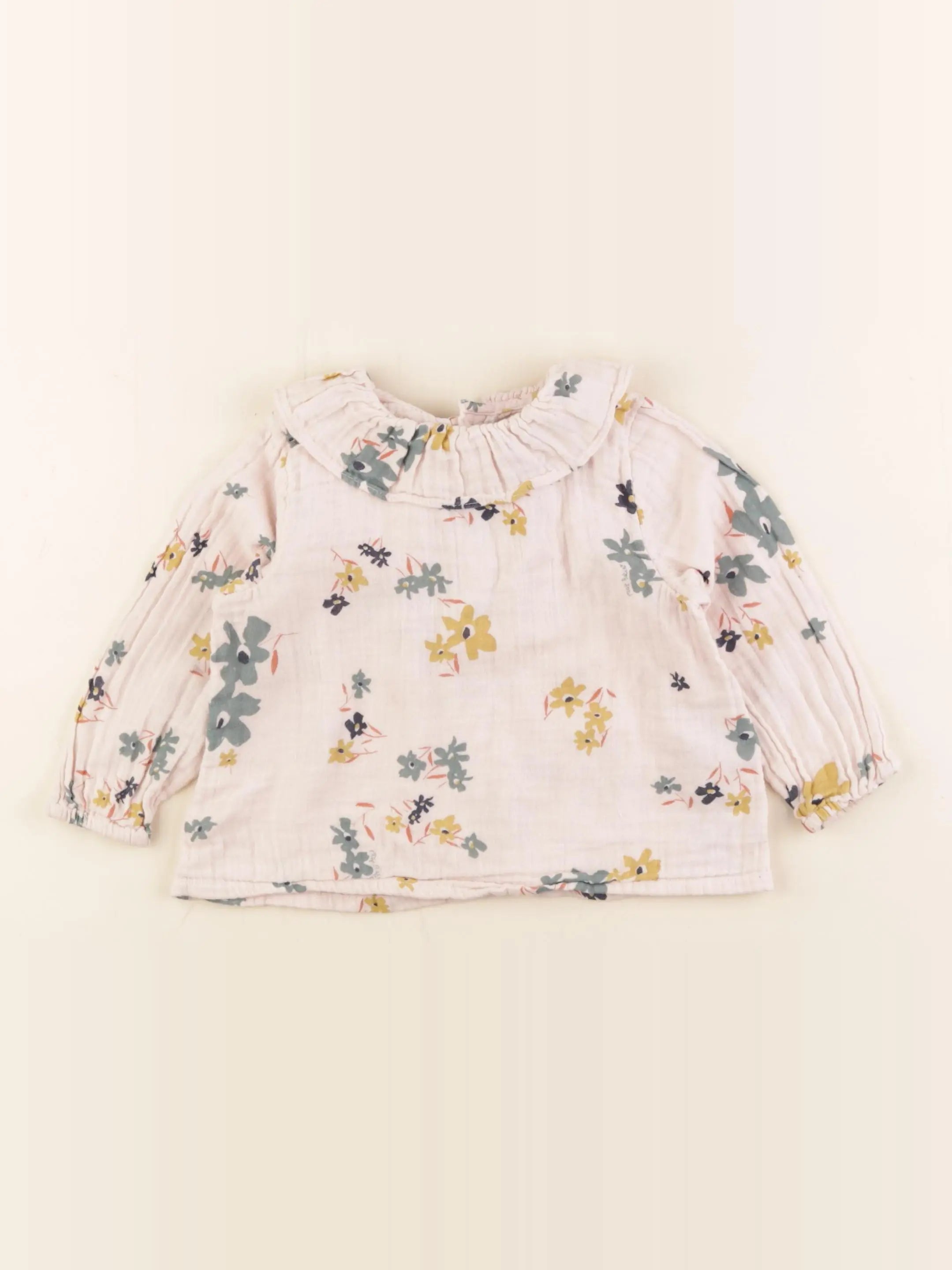 Petit Bateau - blouse rose - 24 mois